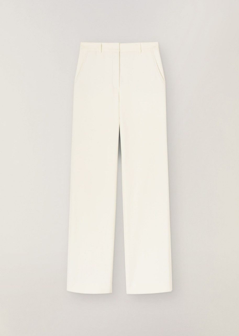 image of Loro Piana O1Srvl11E0424 Trouser In White, Women's (Size 26)