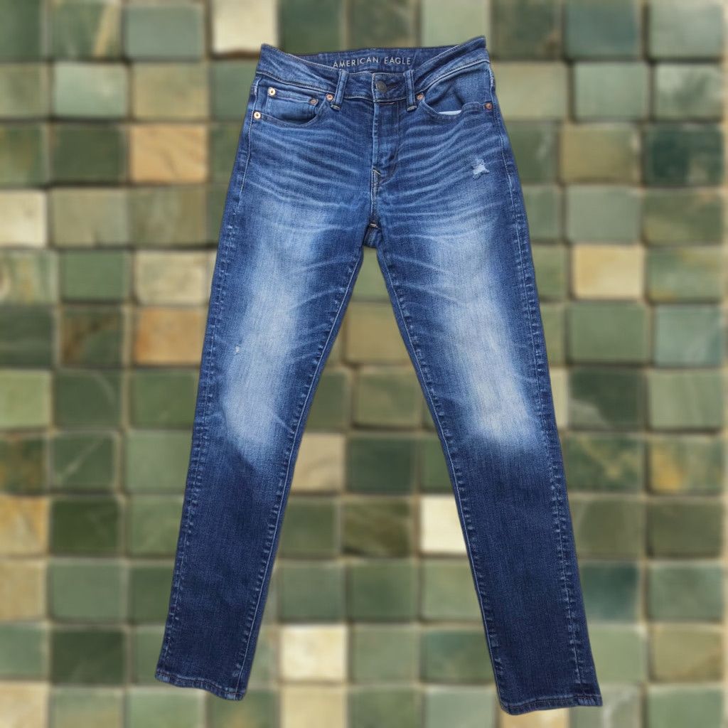 American Eagle Outfitters American Eagle Athletic Skinny Jeans Mens 28 x 32 (Actual 29" Insm) Airflex Tech Size US 28 / EU 44 - 1 Thumbnail