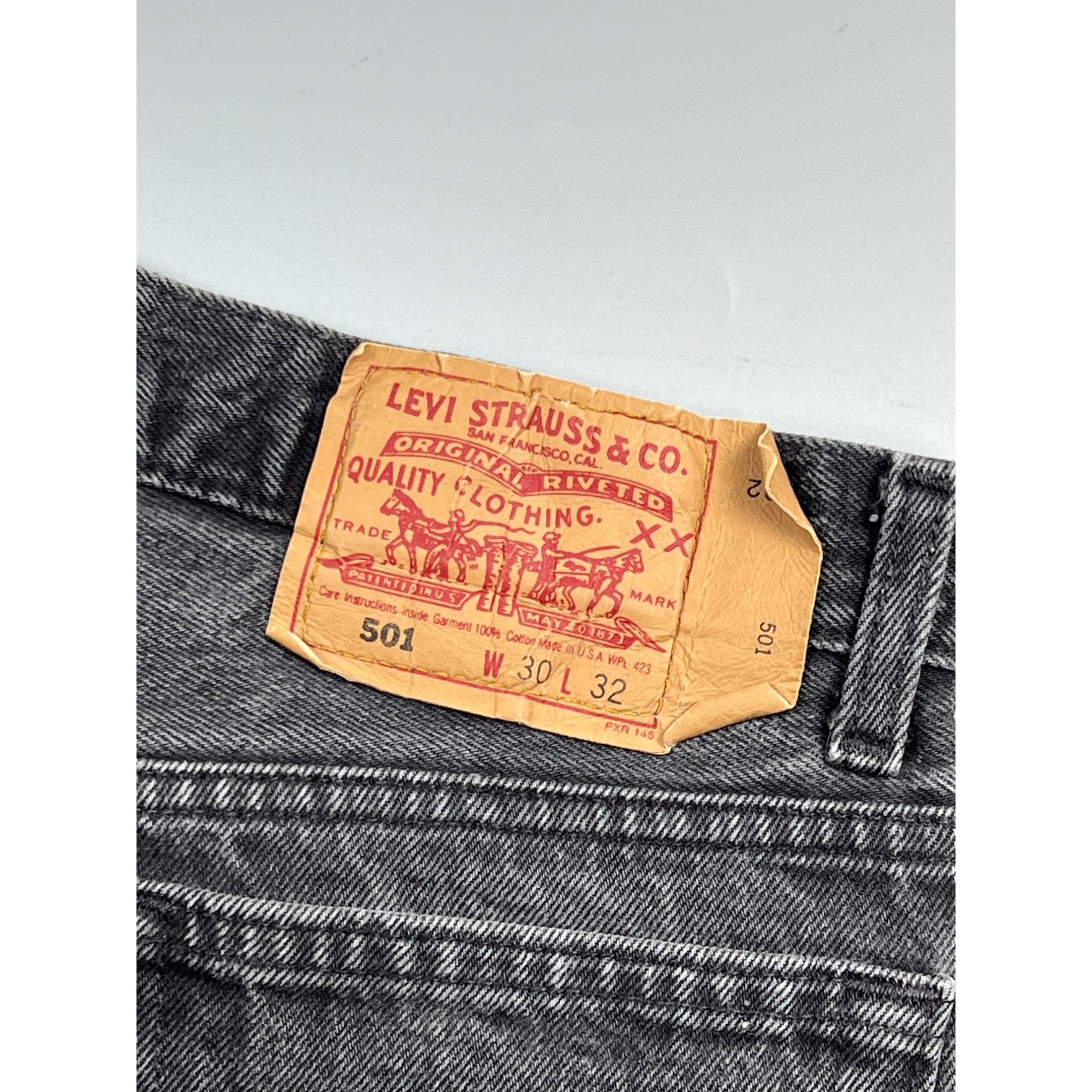 Levi's Levi’s 501 Made in USA Gray Denim Jeans Pants (Y0915) Size US 30 / EU 46 - 12 Thumbnail