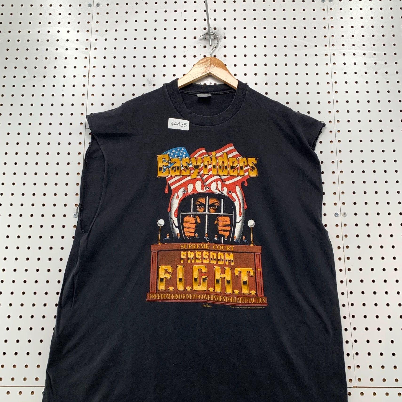 Vintage VINTAGE Stedman T-Shirt Shirt Mens 2XL Black USA 90s Easyriders Freedom Fight Sleeveless Crew Neck USA Mens Size US XXL / EU 58 / 5 - 2 Thumbnail