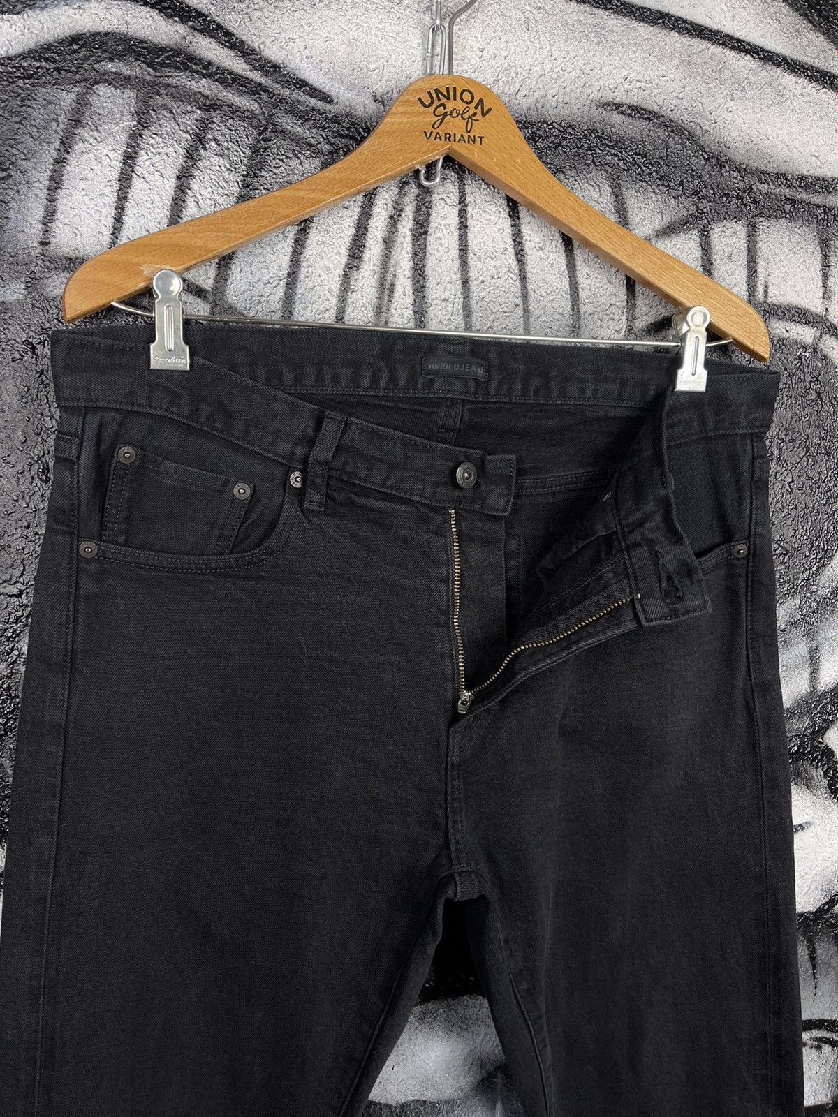 Uniqlo Uniqlo Black Denim Selvedge Jeans Men’s Size W33 L32 Size US 33 - 15 Thumbnail