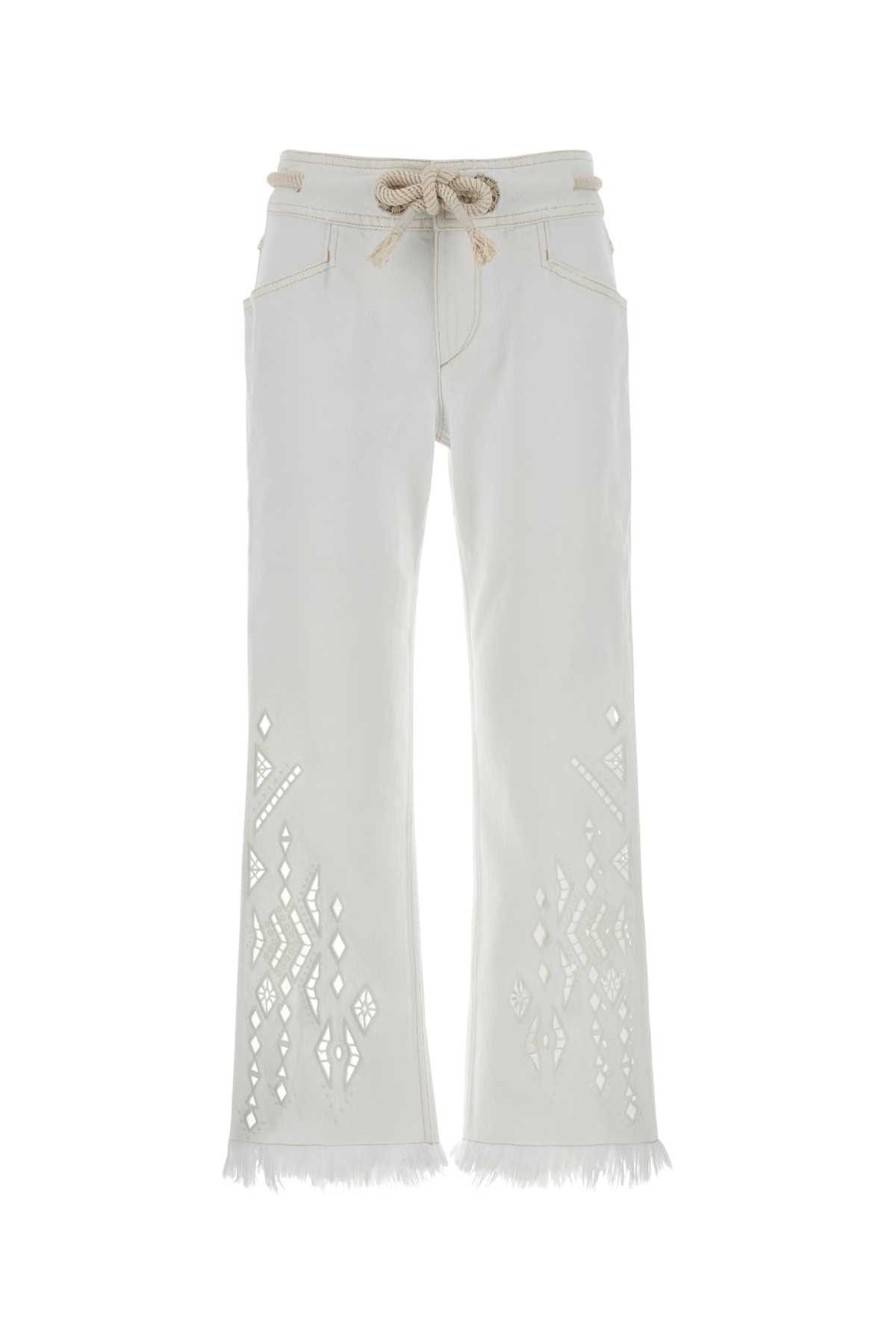 Isabel Marant White Denim Alison Jeans Size 27" / US 4 / IT 40 - 1 Thumbnail
