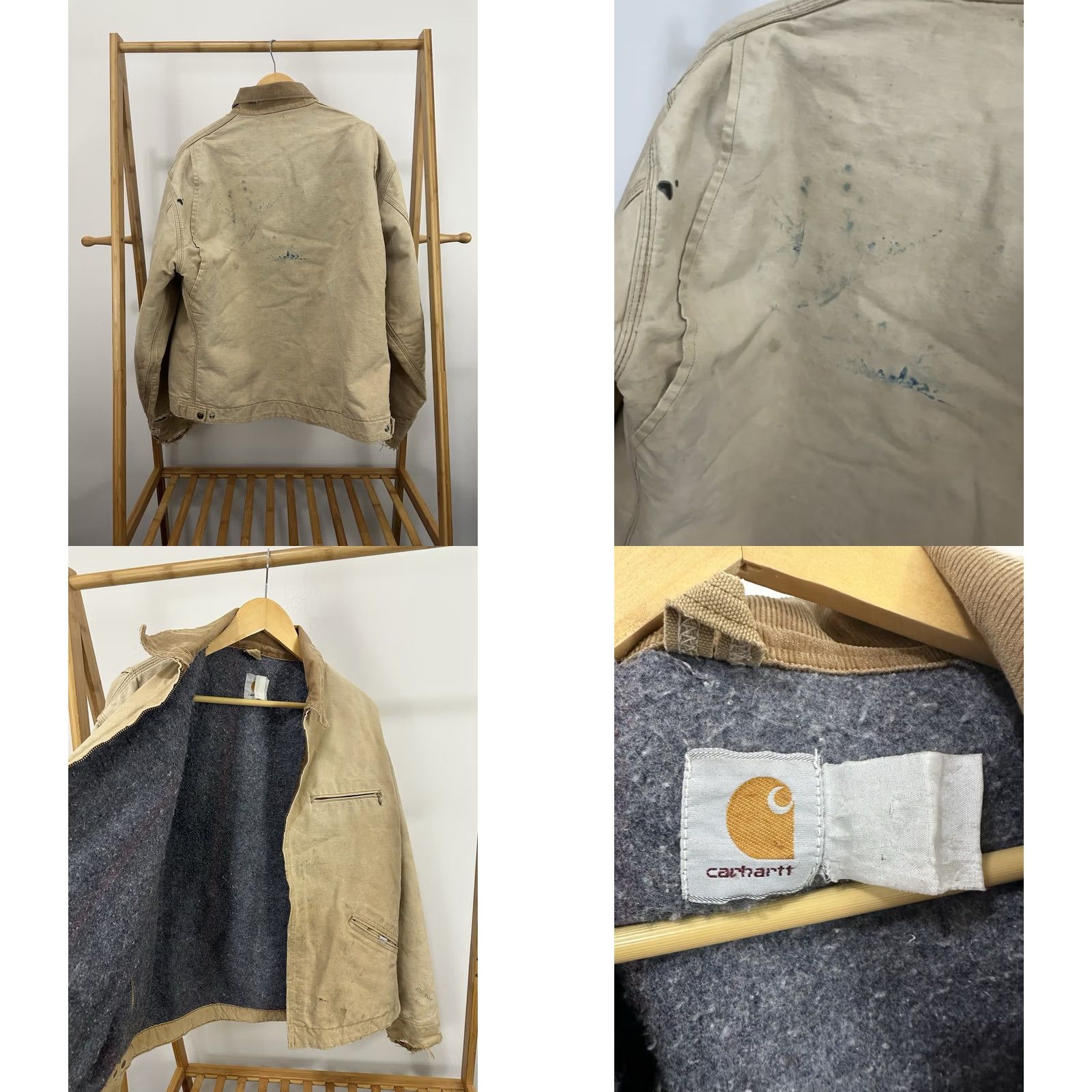 Carhartt VTG Carhartt 6BLJ Detroit Bomber Jacket 2XL Tan Cotton Lining Mens Vintage Worn Distressed Workwear Jacket Size US XXL / EU 58 / 5 - 8 Thumbnail