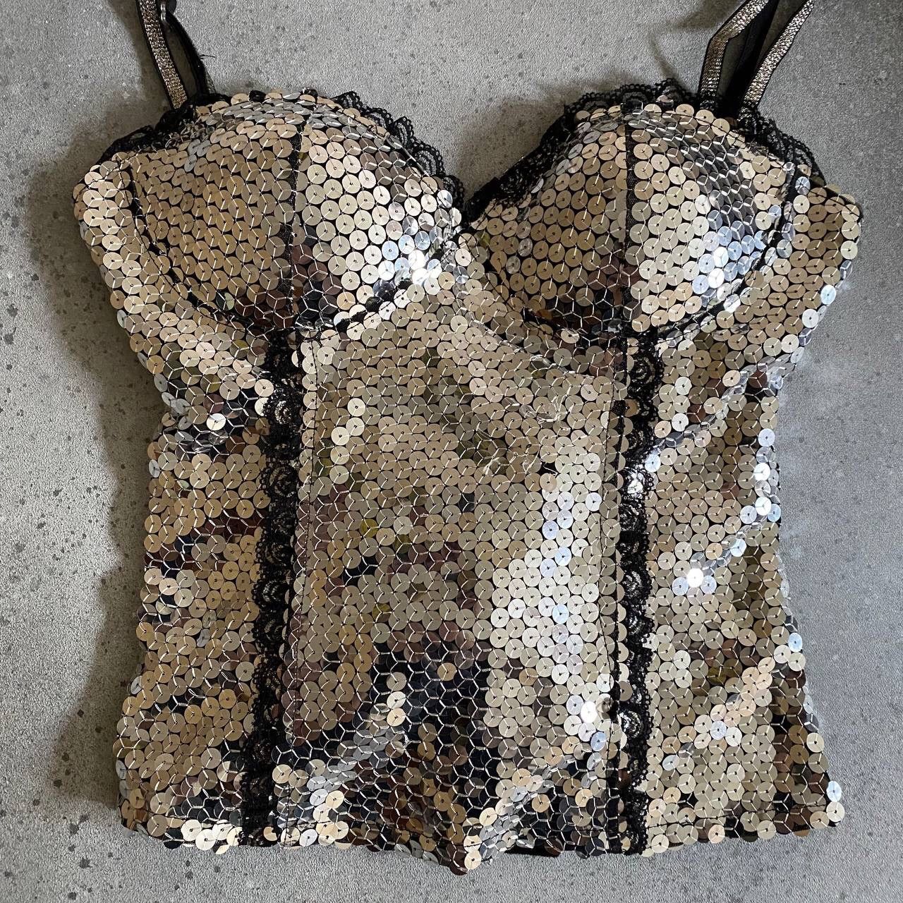 20471120 Amazing Shine Top (JPG Jean Paul Gaultier Style) Size M / US 6-8 / IT 42-44 - 9 Thumbnail