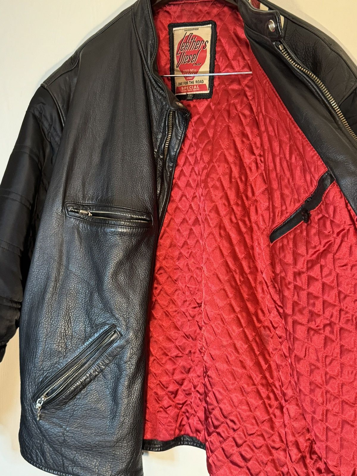 Diesel Vintage Diesel leather Bomber Jacket Size US XL / EU 56 / 4 - 3 Thumbnail