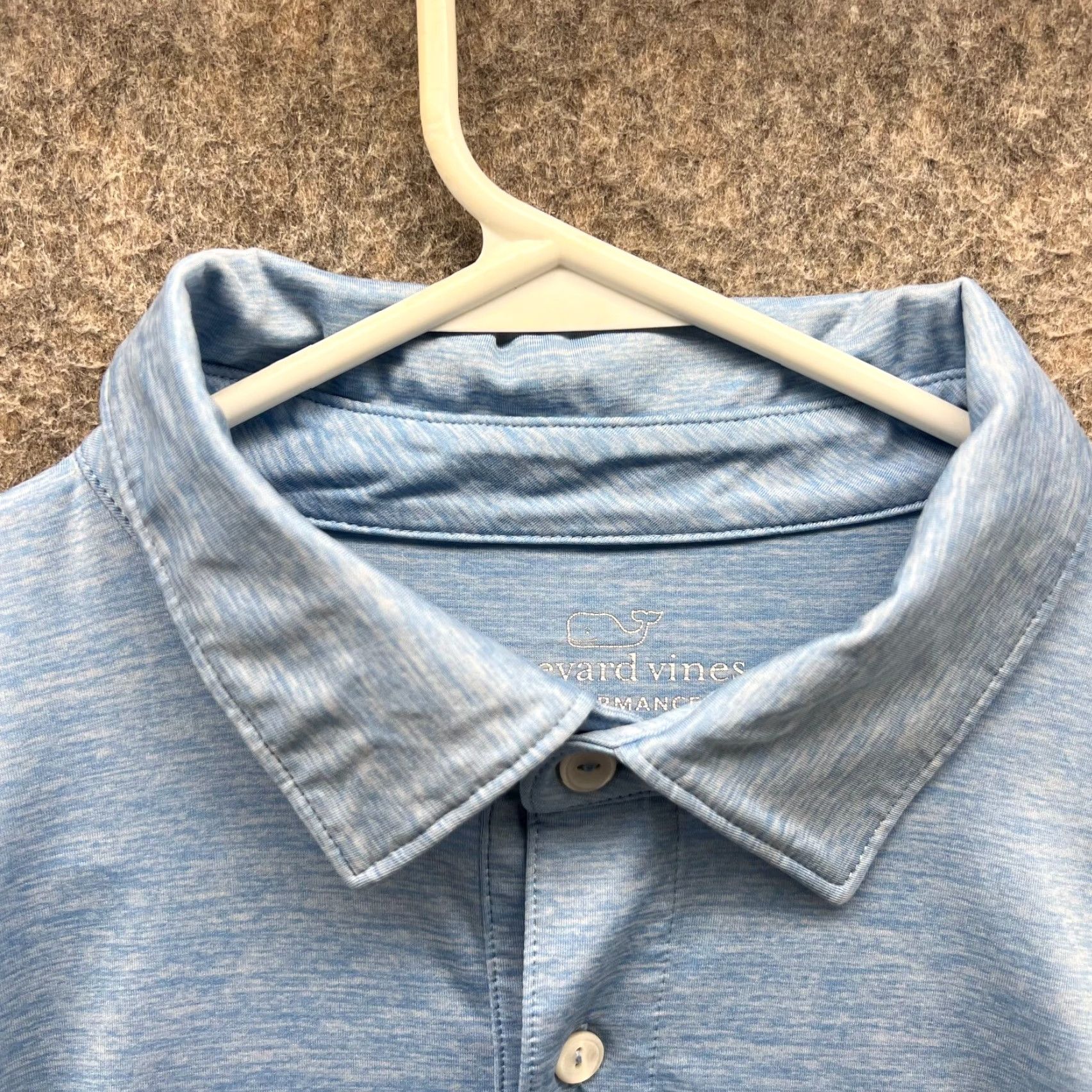 Vineyard Vines Vineyard Vines Polo Shirt Men Large Blue Polyester Knit Shirt Size 42R - 2 Thumbnail