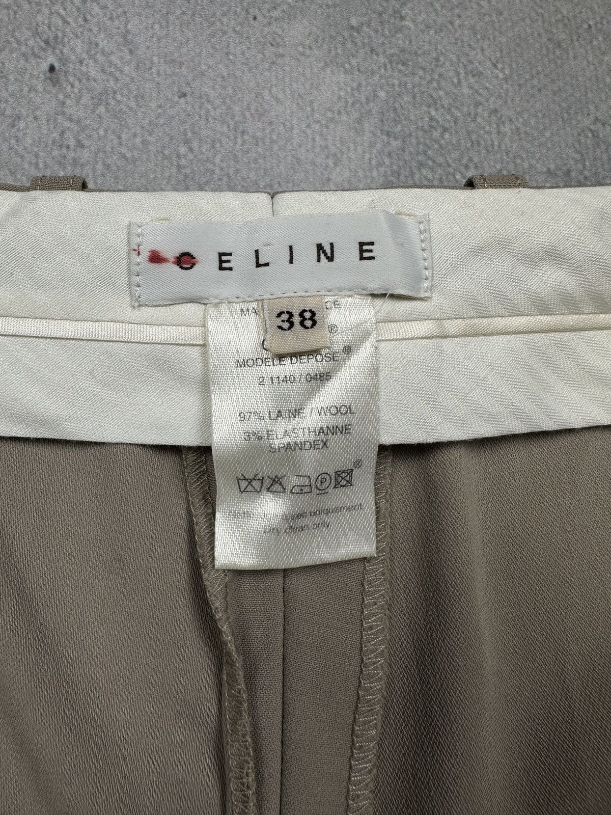Celine Céline Vintage Phoebe Philo High Waist Wool Pants Trousers Size 27" / US 4 / IT 40 - 10 Thumbnail