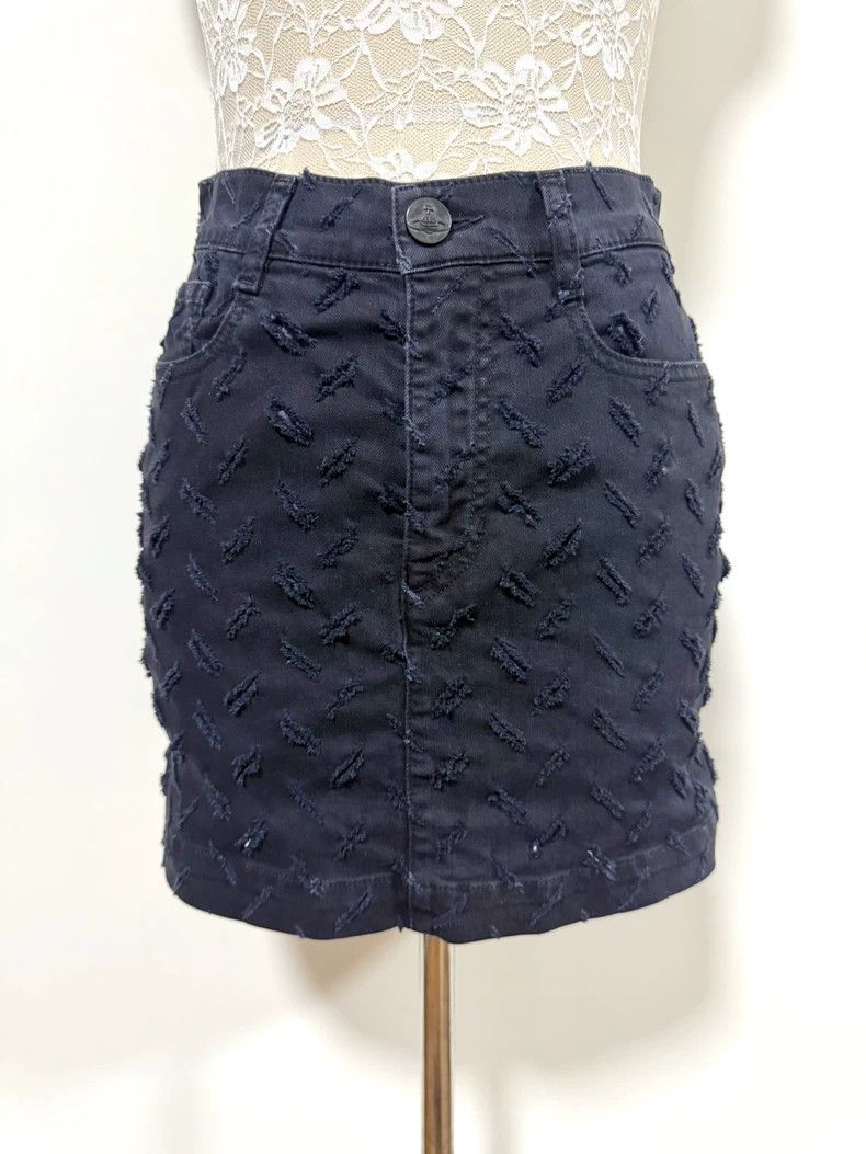 Vivienne Westwood Vivienne Westwood sizeM Cut and tear mini jeans skirt baggy Size 24" / US 00 / IT 34 - 1 Thumbnail