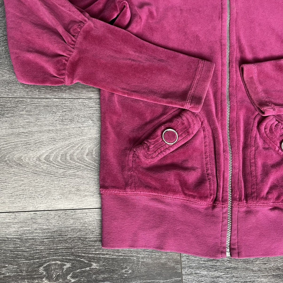Juicy Couture × Juicy Couture Jeans × Vintage Vintage 2000s Juicy Couture Puff Sleeve Velour Track Jacket Size M / US 6-8 / IT 42-44 - 2 Thumbnail