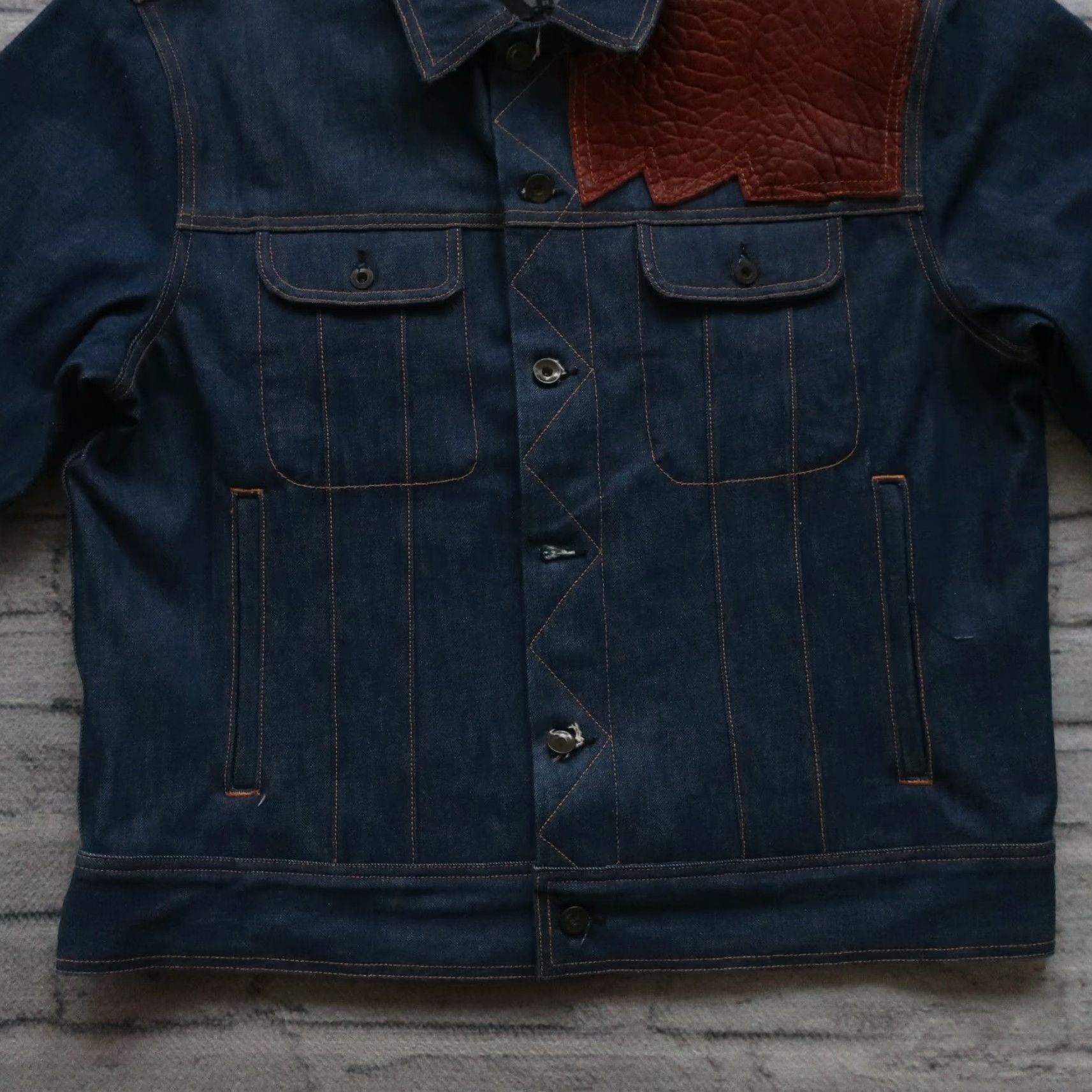 Rag & Bone Rag & Bone Denim Trucker Jacket - Dark Wash Selvedge Denim - XX-Large - Men - Jeans Jacket Size US 39 - 3 Thumbnail