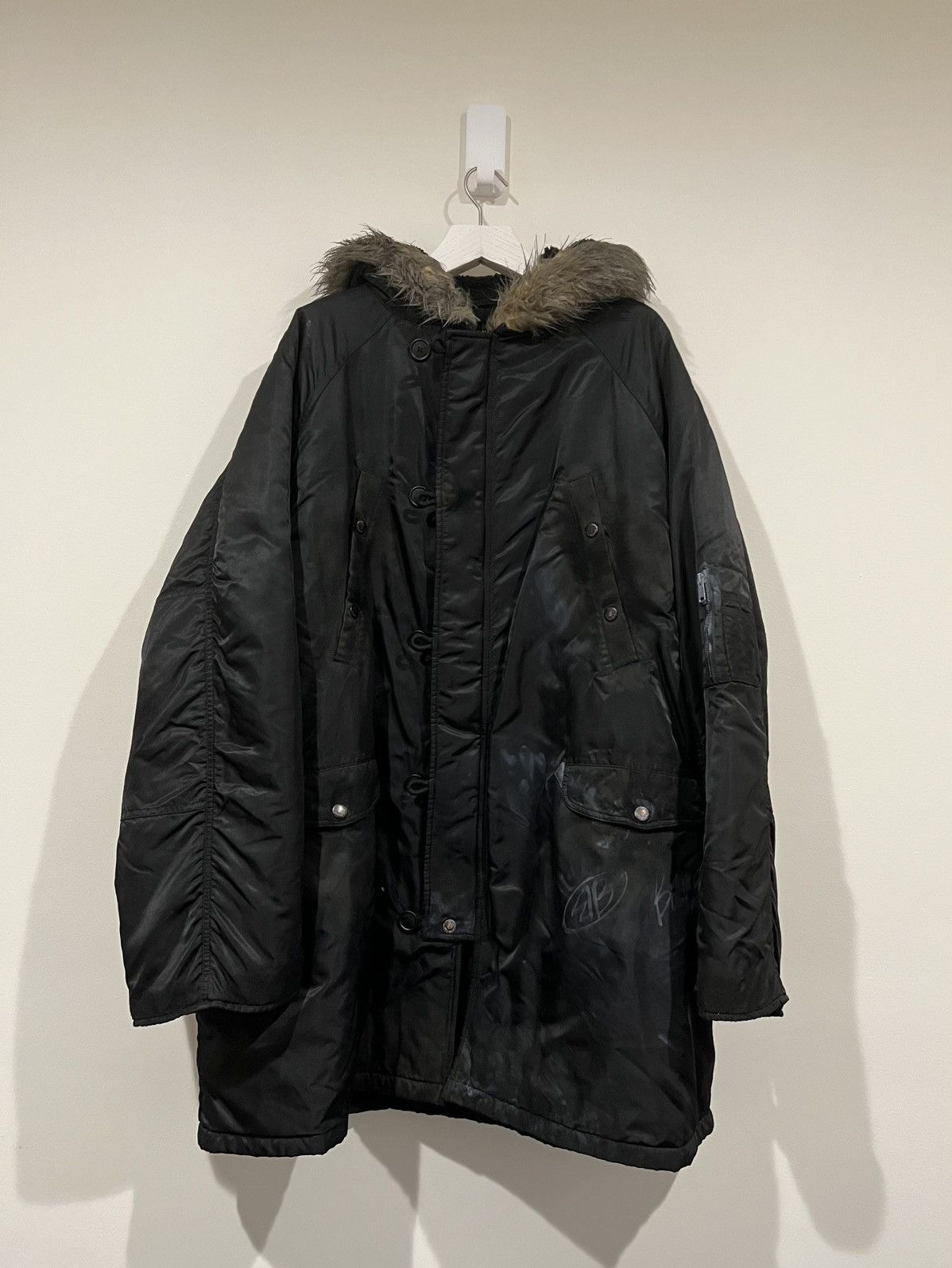 Balenciaga Fall23 Distressed Military Parka (50) Size US M / EU 48-50 / 2 - 1 Thumbnail