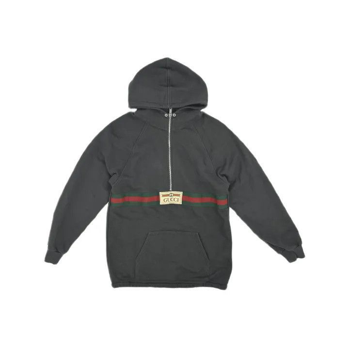 Gucci GUCCI Kids Black Half-Zip Hoodie with Logo-2507 Size US XL / EU 56 / 4 - 8 Thumbnail