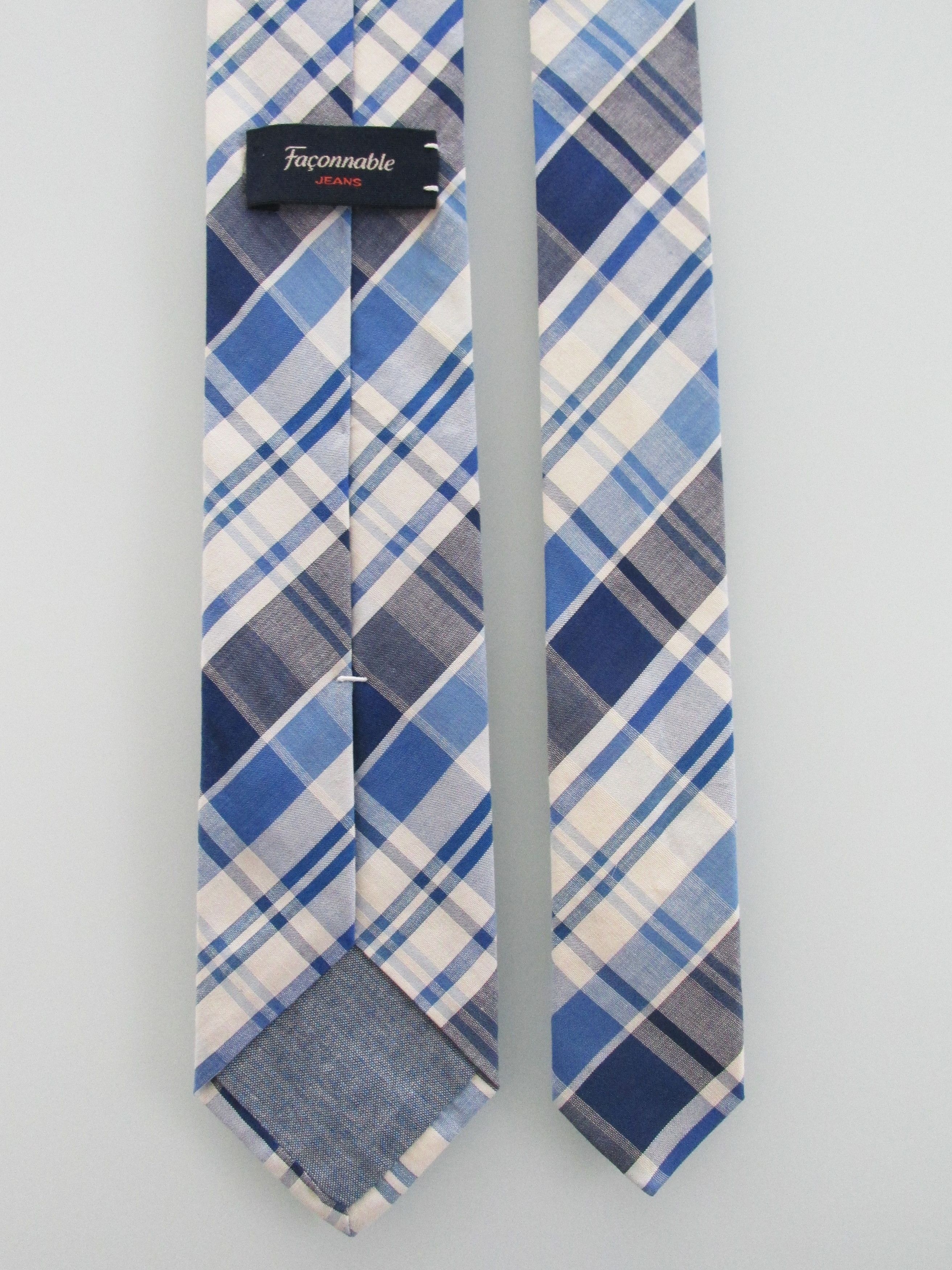 Faconnable Facconable Men's Plaid Cotton Ties Size ONE SIZE - 4 Thumbnail