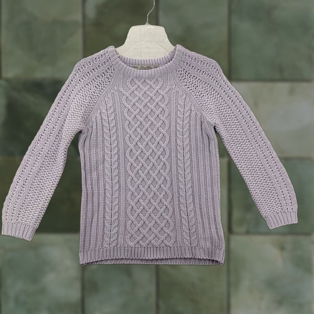 Vintage VINTAGE Zara Knit Sweater M Women Purple Cable-Knit Knit Pullover Round Neck Long Sleeve Solid Casual Fall Winter 2000s Classic Mens Womens Size M / US 6-8 / IT 42-44 - 1 Thumbnail