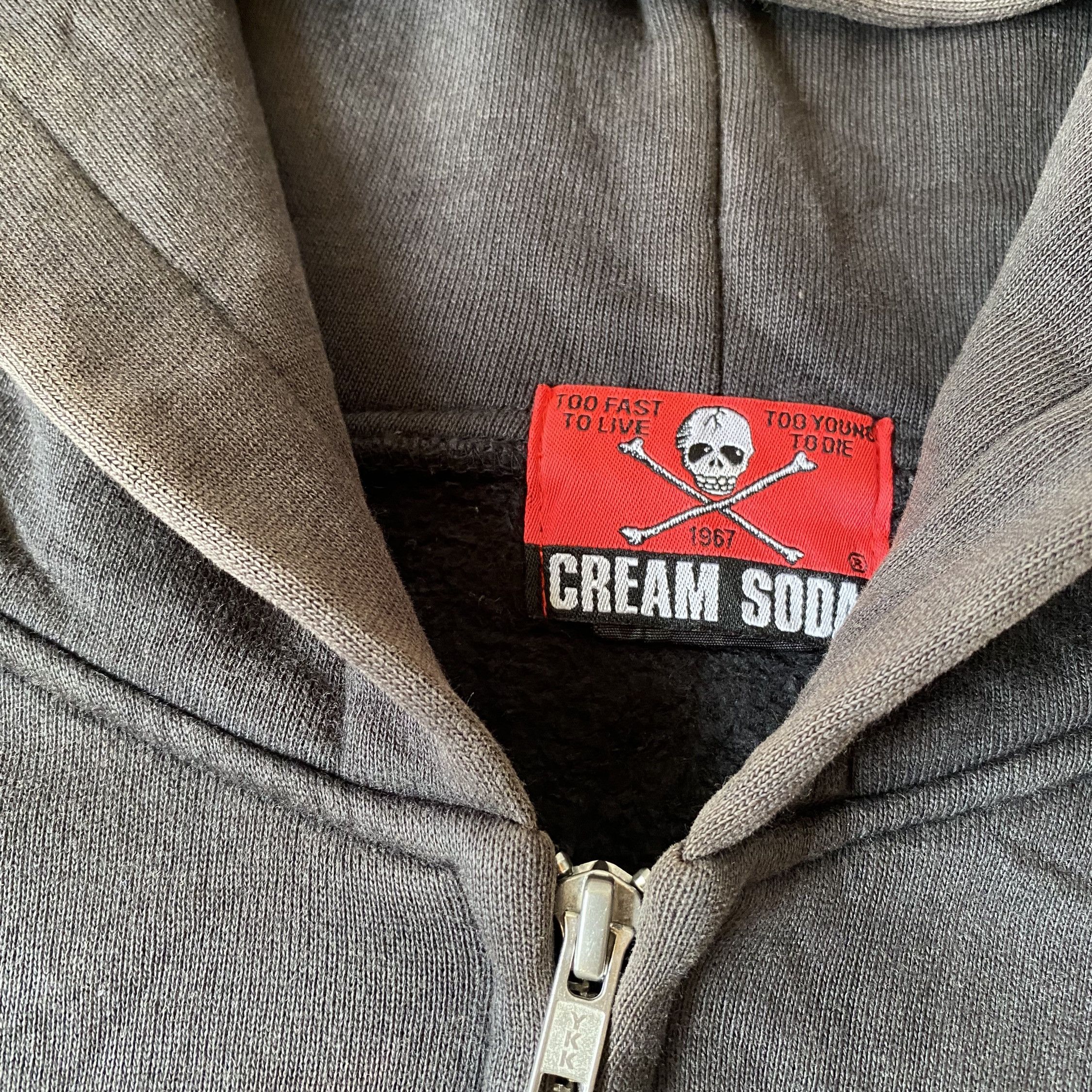 Beauty Beast Cream soda distressed zipper hoodie Size US M / EU 48-50 / 2 - 6 Thumbnail