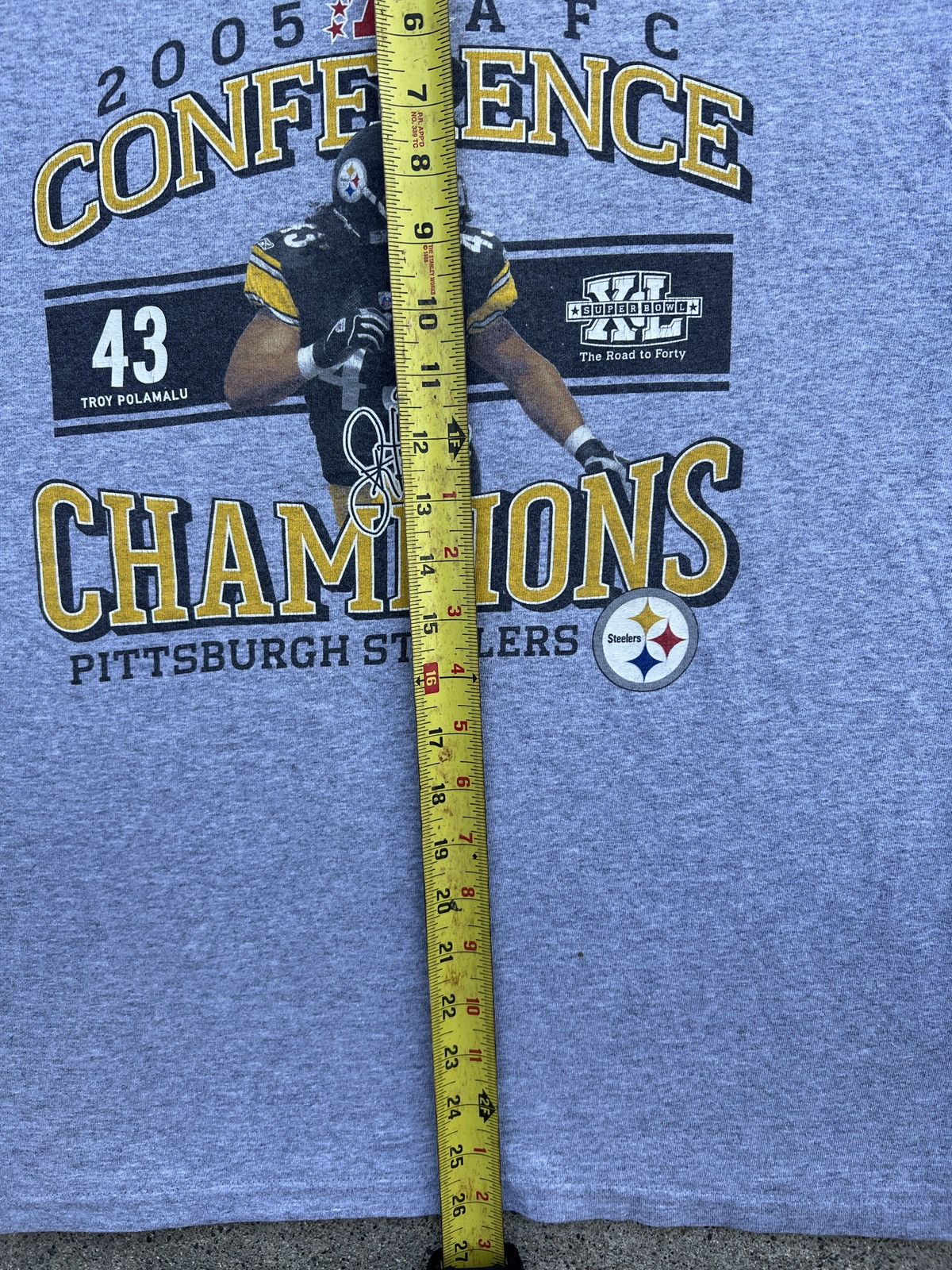 NFL × Vintage Vintage 2005 NFL Pittsburgh Steelers Troy Polamalu #43 Tee Size US XL / EU 56 / 4 - 4 Thumbnail