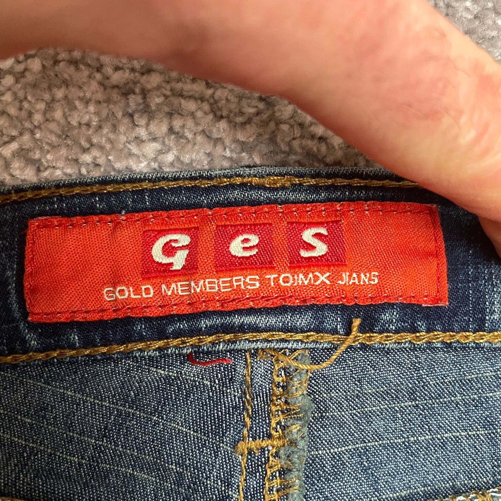 Denime GES Jeans Bootcut Denim Womens 27 Blue Mid Rise Embroidered Pockets 26x27 Casual Regular Size 5-Pocket Design USA Classic Size 27" / US 4 / IT 40 - 7 Thumbnail