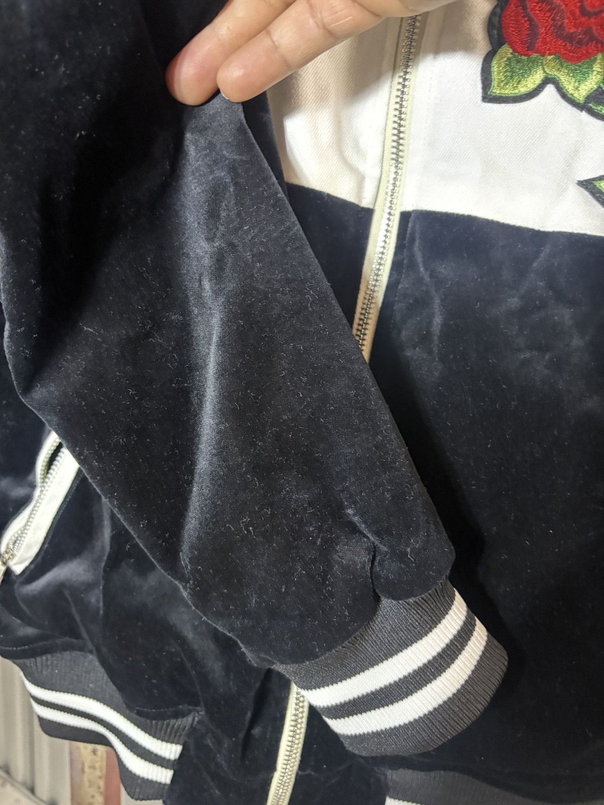 Other Lifeline black and white bomber jacket with rose embroidery Size S / US 4 / IT 40 - 10 Thumbnail