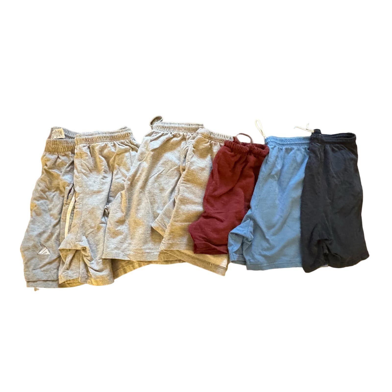 image of Hanes Lot Of 7 Vintage 80S/90S Men Cotton Drawstring Shorts Medium in Grey (Size 34)