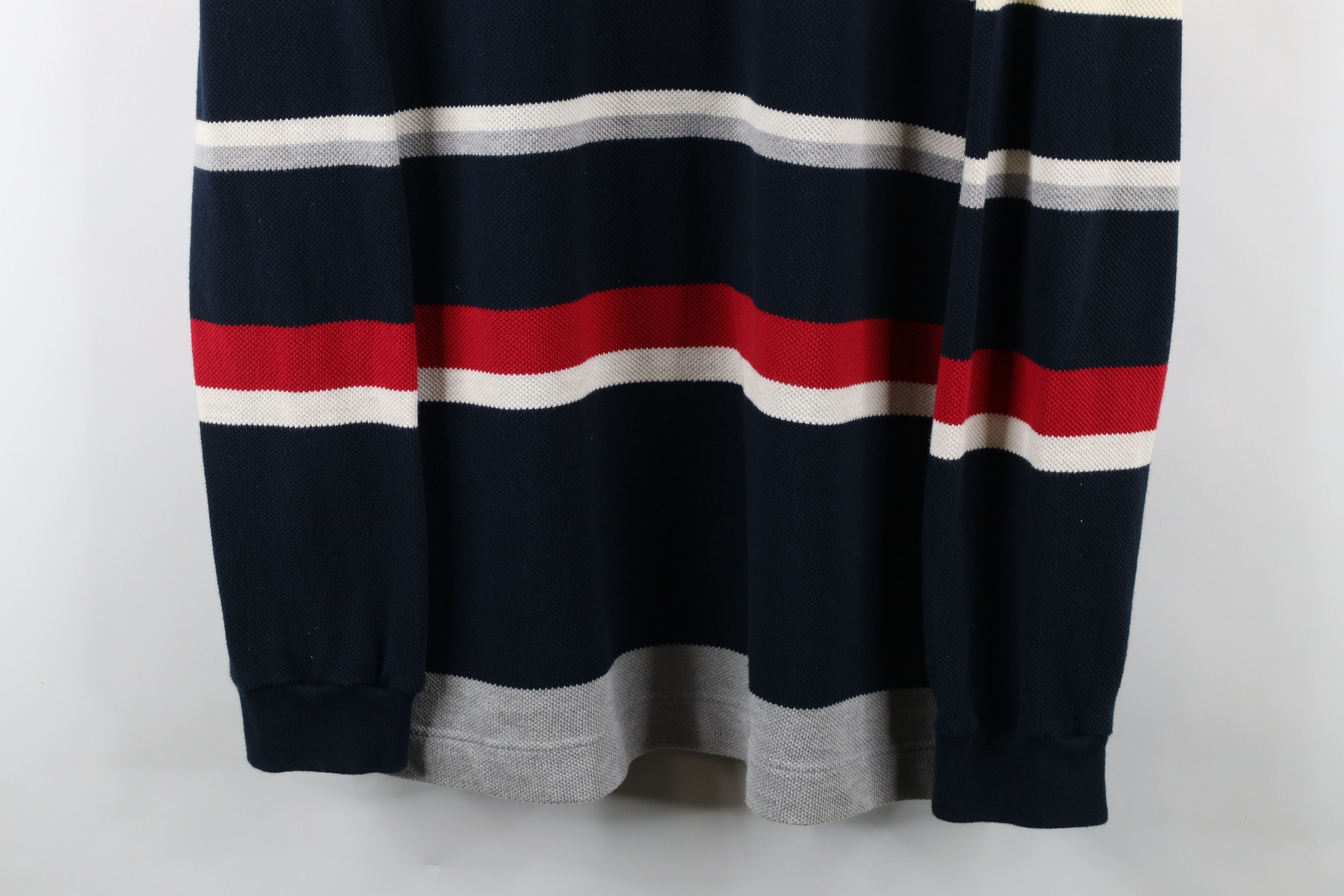 Nautica × Vintage Vintage 90s Nautica Thermal Waffle Knit Long Sleeve Polo Size US L / EU 52-54 / 3 - 3 Thumbnail
