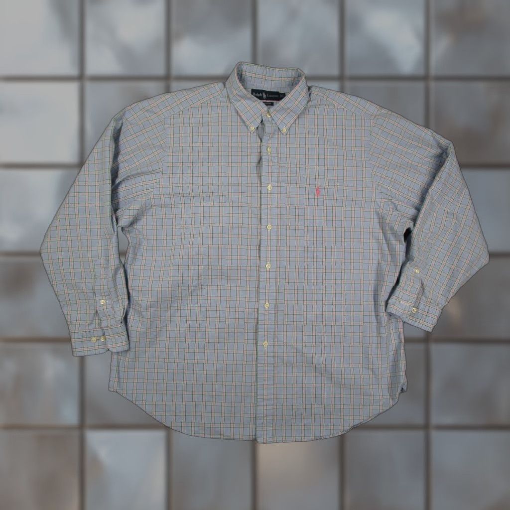 Ralph Lauren VINTAGE Polo Ralph Lauren Dress Shirt Mens 17.5 34 Blue Plaid Classic Fit Long Sleeve Button-Down Preppy Size US S / EU 44-46 / 1 - 1 Thumbnail