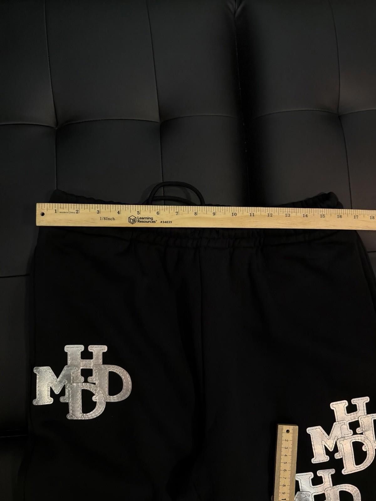 HMDD HMDD Patchwork Letter Print Sweatpants Black Silver (Large) Size 36" / US 14 / IT 50 - 11 Thumbnail
