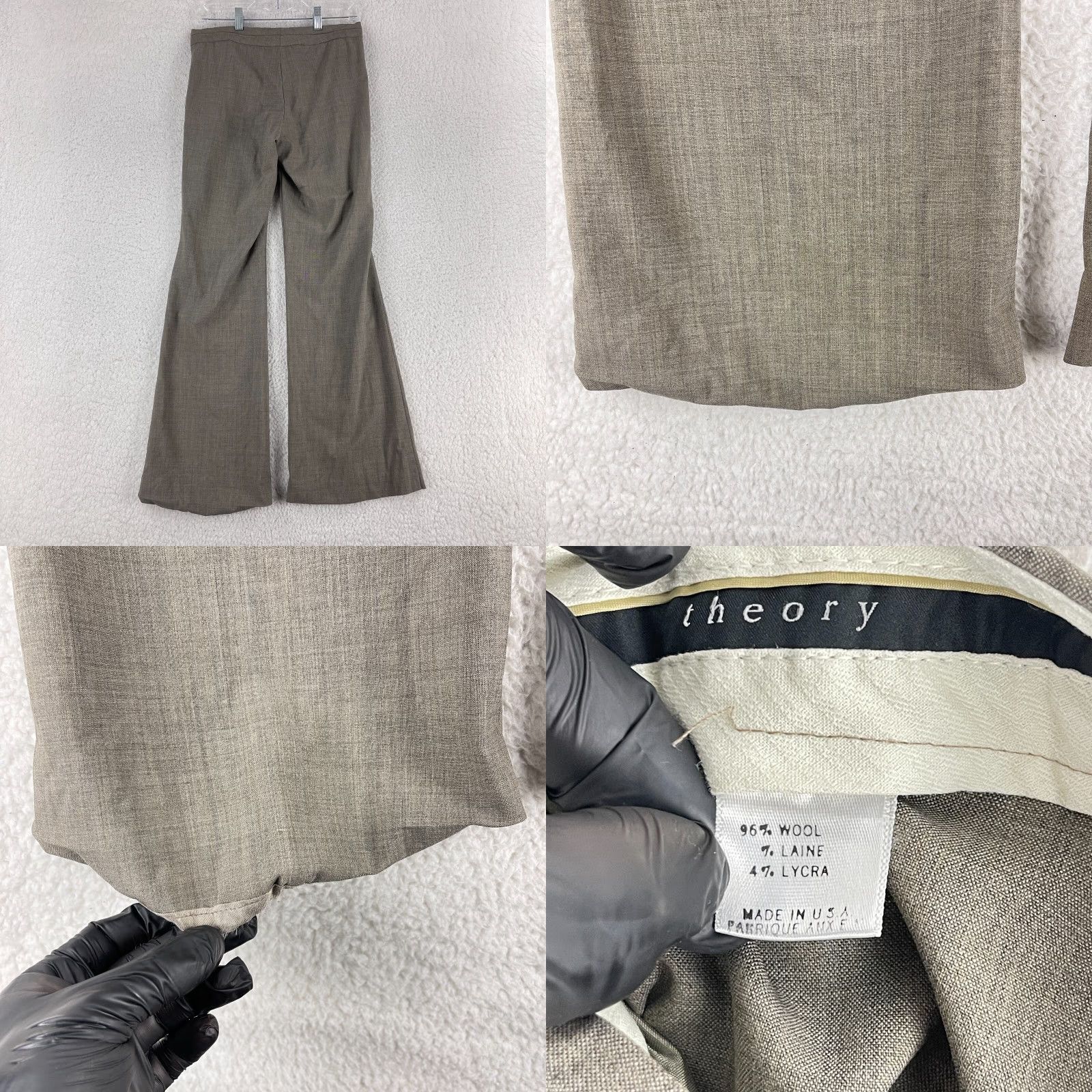 Theory Theory Brown Wide-Leg Wool Dress Pants Womens Size 30 Flat Front Work Wear Size 30" / US 8 / IT 44 - 10 Thumbnail