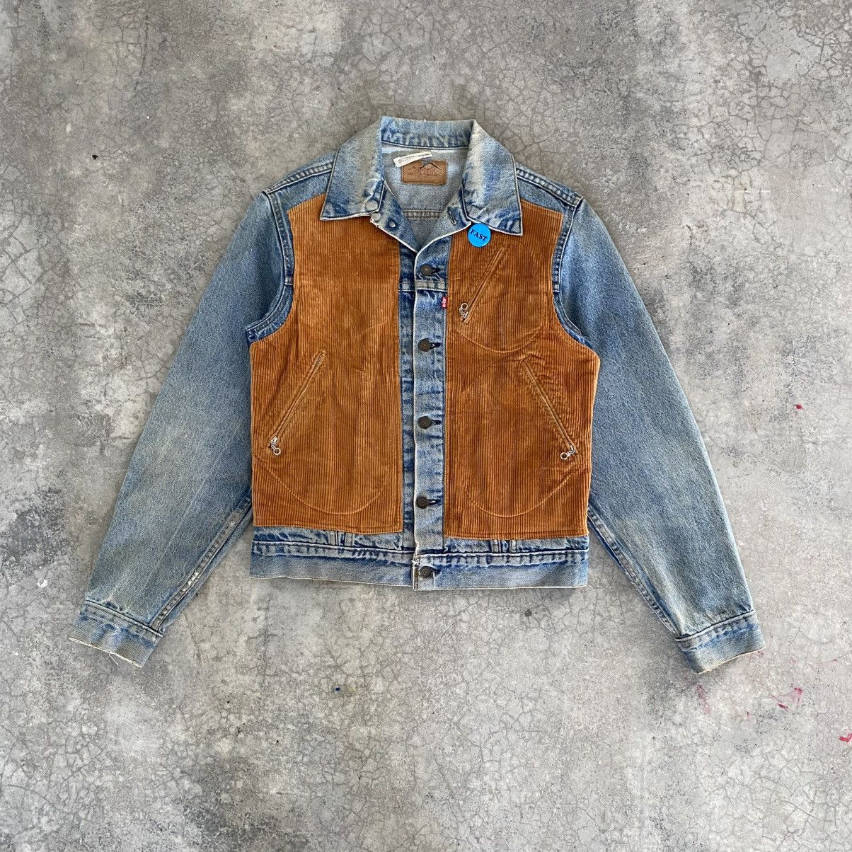 Sonic Lab 80’s Levis X Sonic Lab Reconstructed Panel Trucker Jacket Size US M / EU 48-50 / 2 - 1 Thumbnail