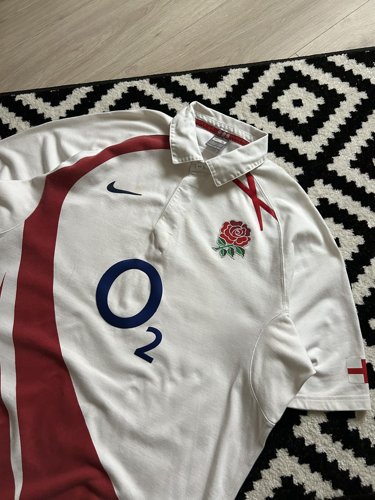 Nike × Vintage Vintage Nike Rugby Big logo Y2k England rugby jersey Size US XL / EU 56 / 4 - 2 Thumbnail
