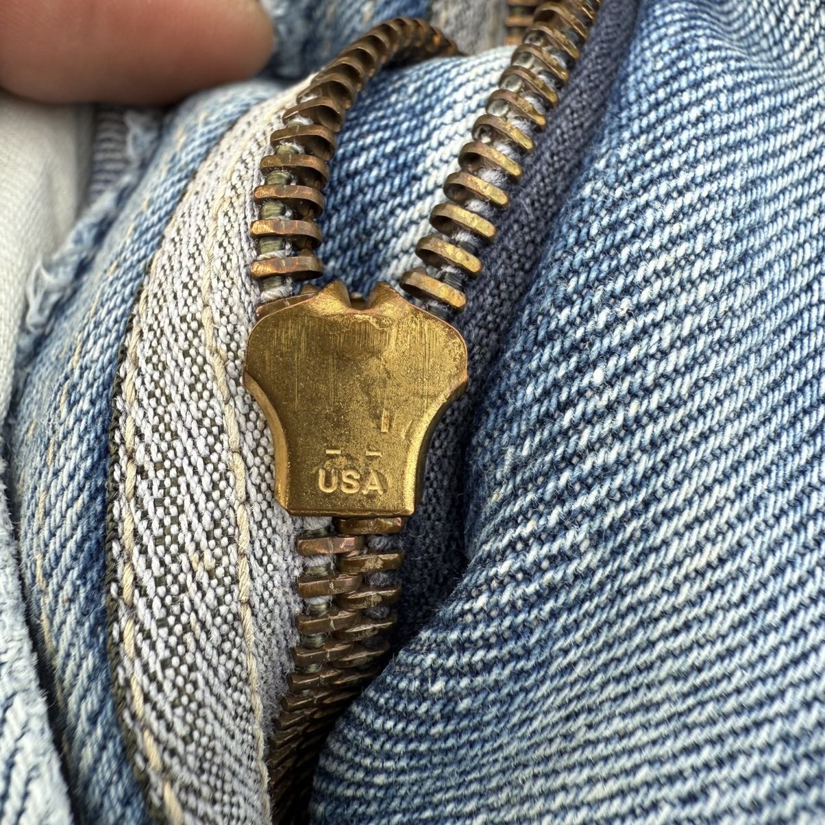 Japan Blue × Jean × Vintage VINTAGE BLUE WAY FLARE FADED RUSTY JEAN DENIM PANTS Size US 30 / EU 46 - 17 Thumbnail