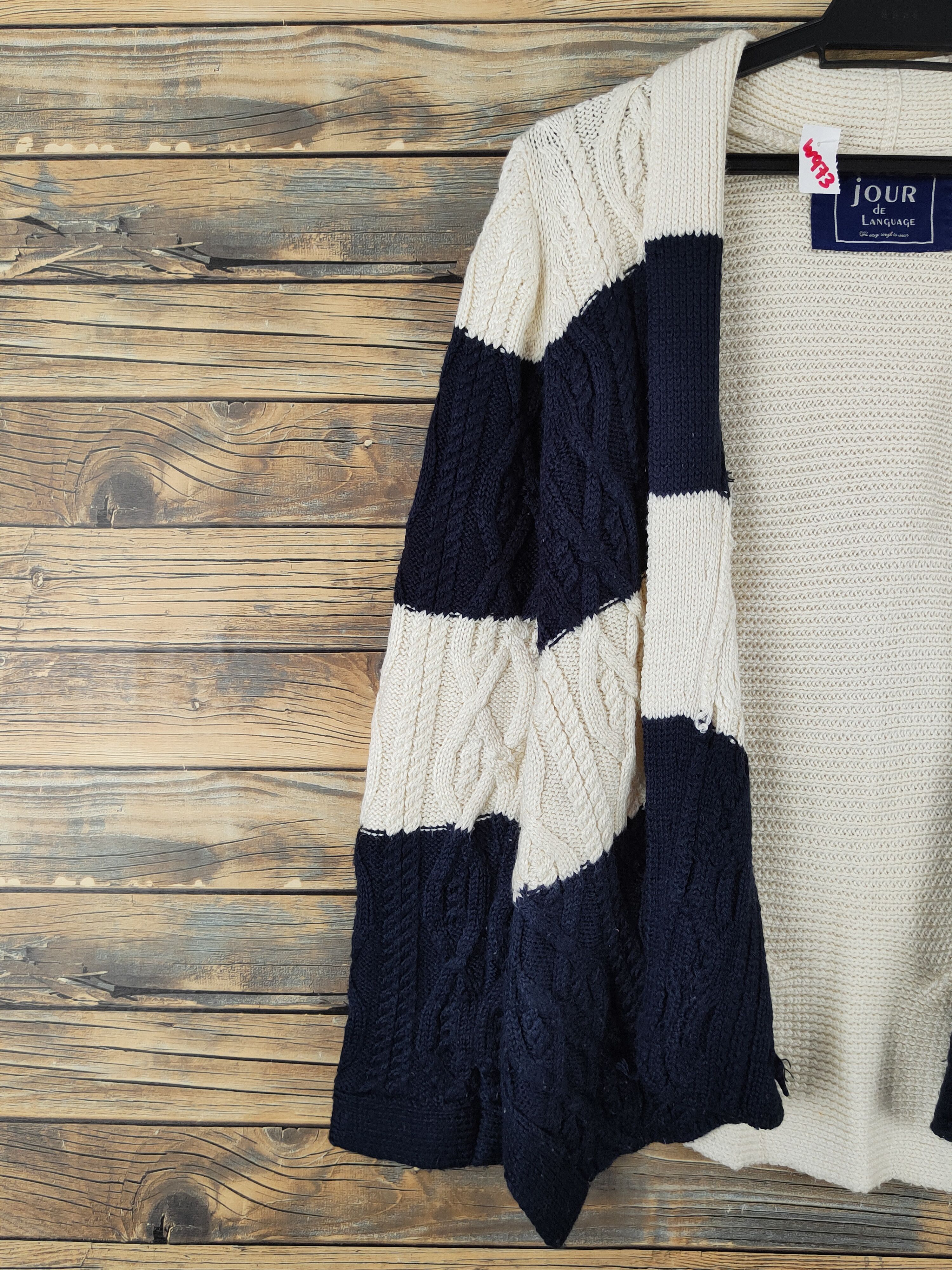 Homespun Knitwear × Japanese Brand Jour de Language Mavy Cream Knitwear Cardigan #W973 Size M / US 6-8 / IT 42-44 - 4 Thumbnail
