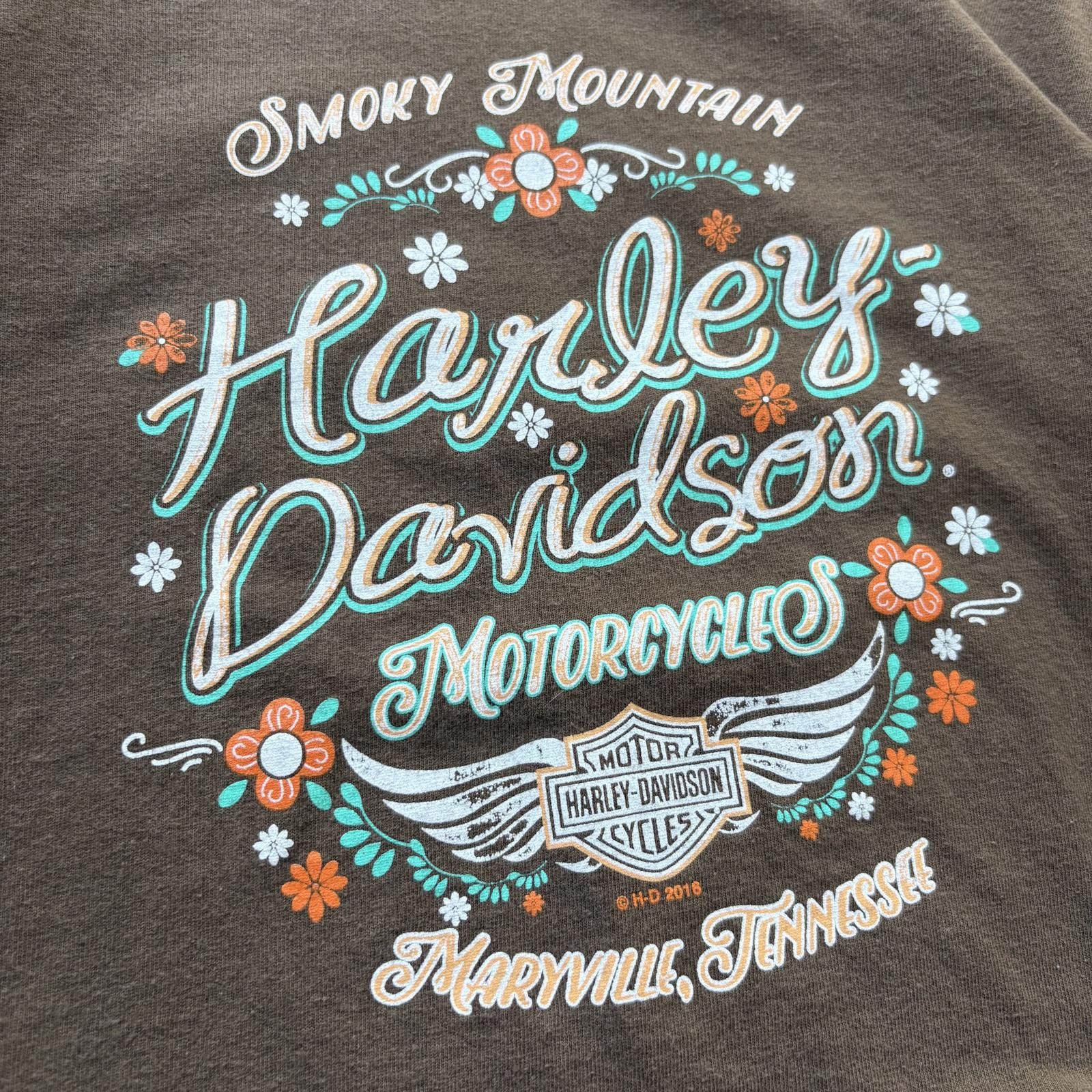 Harley Davidson Vintage Y2K Floral Harley Davidson Smoky Mountain Shirt Size M / US 6-8 / IT 42-44 - 5 Thumbnail