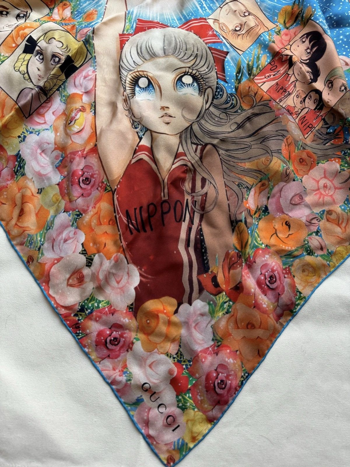 Gucci Rare Gucci x Chikae Ide Manga Soul Silk Scarf Size ONE SIZE - 1 Thumbnail