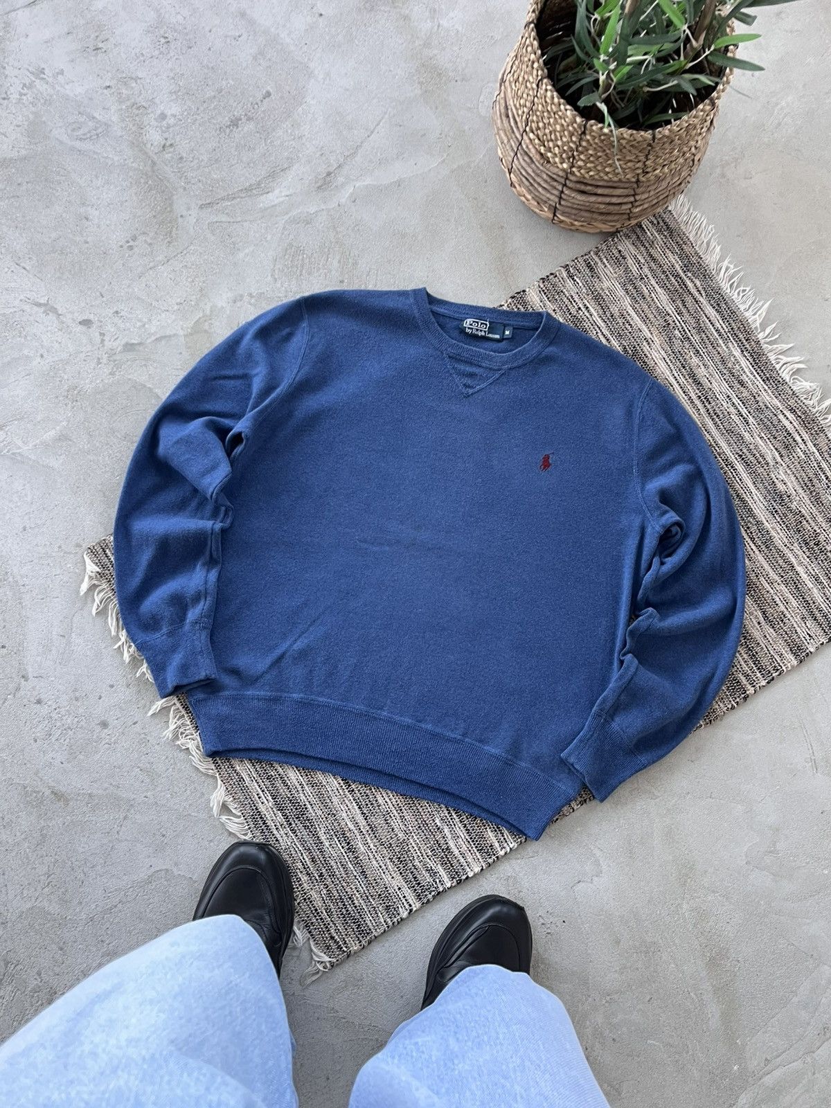 Polo Ralph Lauren Vintage Polo Ralph Lauren Blue Avantgarde Y2K Sweatshirt Size US M / EU 48-50 / 2 - 1 Thumbnail