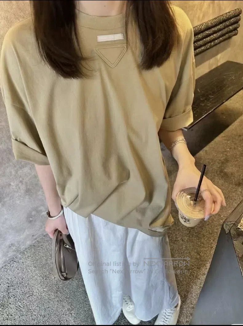 Prada Prada Khaki short-sleeved T-shirt Size S / US 4 / IT 40 - 2 Thumbnail