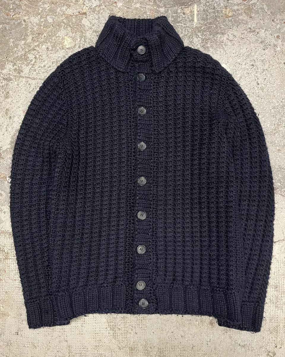 FW2010 Dolce & Gabbana Wool Buttoned Navy Cardigan