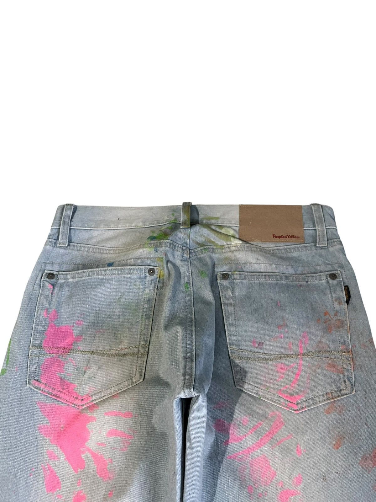 Dsquared2 Vintage Japanese Brand Painted Splattered Jeans Size 32" / US 10 / IT 46 - 4 Thumbnail