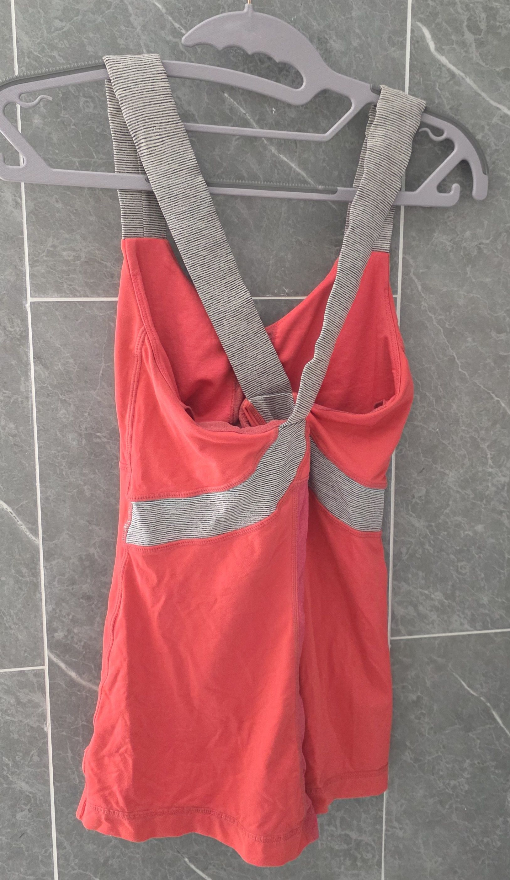 Lululemon Lululemon Push Ur Limits Tank Coral Gray Stripe 6 Size M / US 6-8 / IT 42-44 - 2 Thumbnail