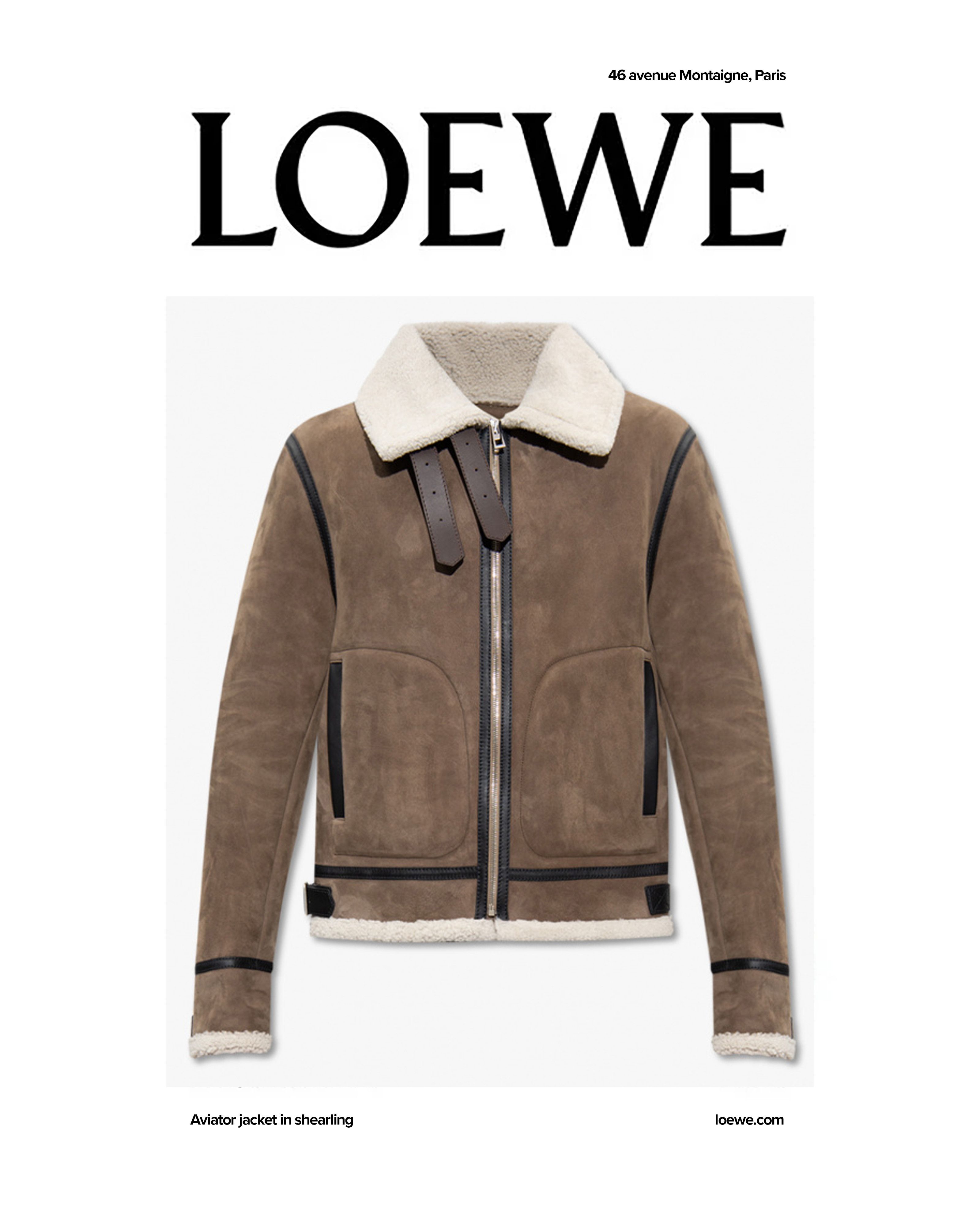 Loewe Coveted Rare $7,000 w/tax Suede Shearling Aviator Jacket Size US M / EU 48-50 / 2 - 9 Thumbnail