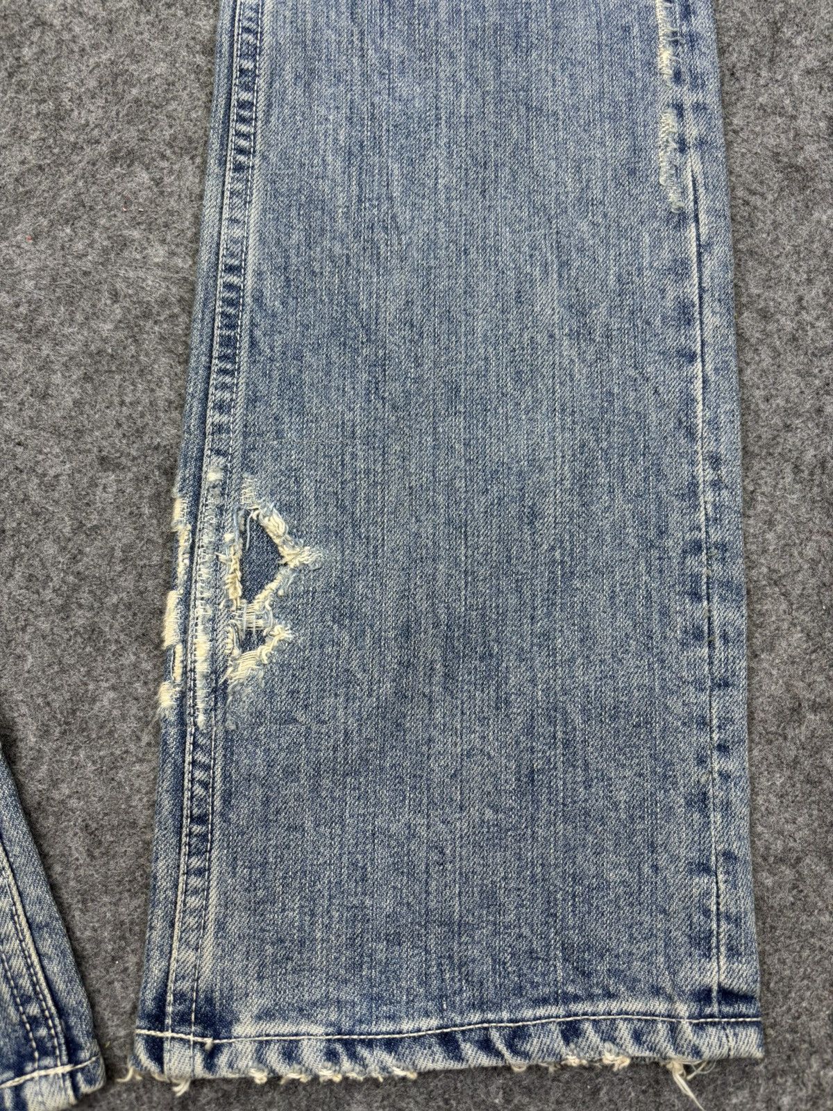 Japanese Brand 💥Denim Art💥Ego Tripping Heavy Distressed Denim F758 Size US 30 / EU 46 - 7 Thumbnail