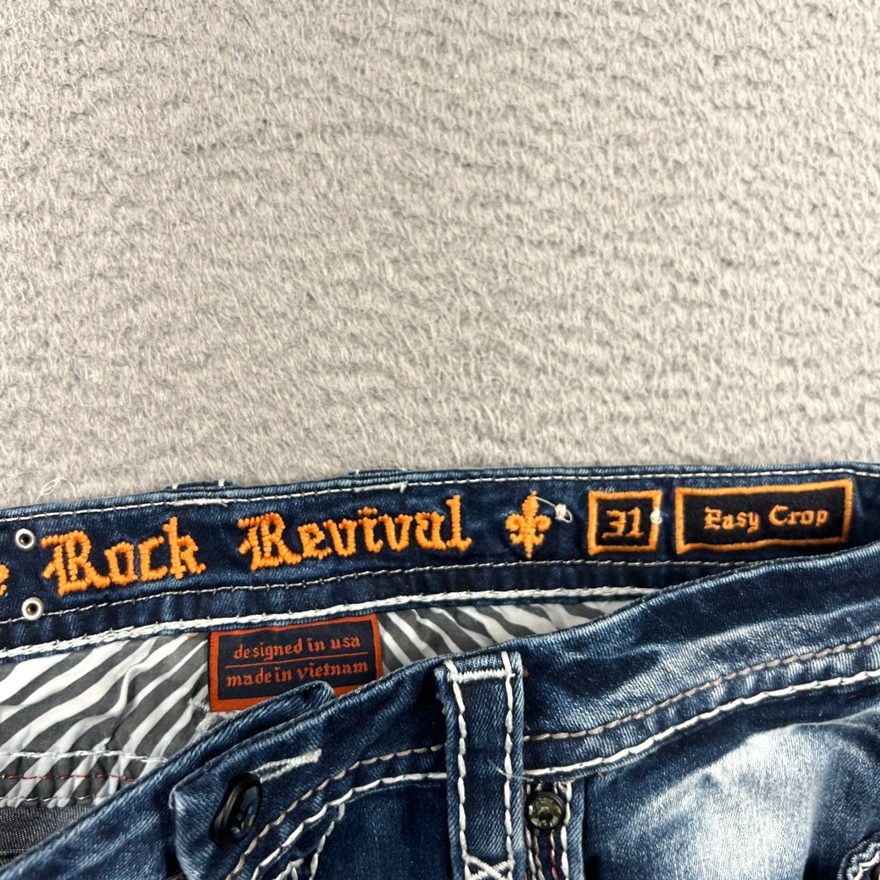 Vintage VINTAGE Rock Revival Denim Jeans Ladies Size 31 Blue Cropped Regular Fit 5-Pocket Size 24" / US 00 / IT 34 - 7 Thumbnail