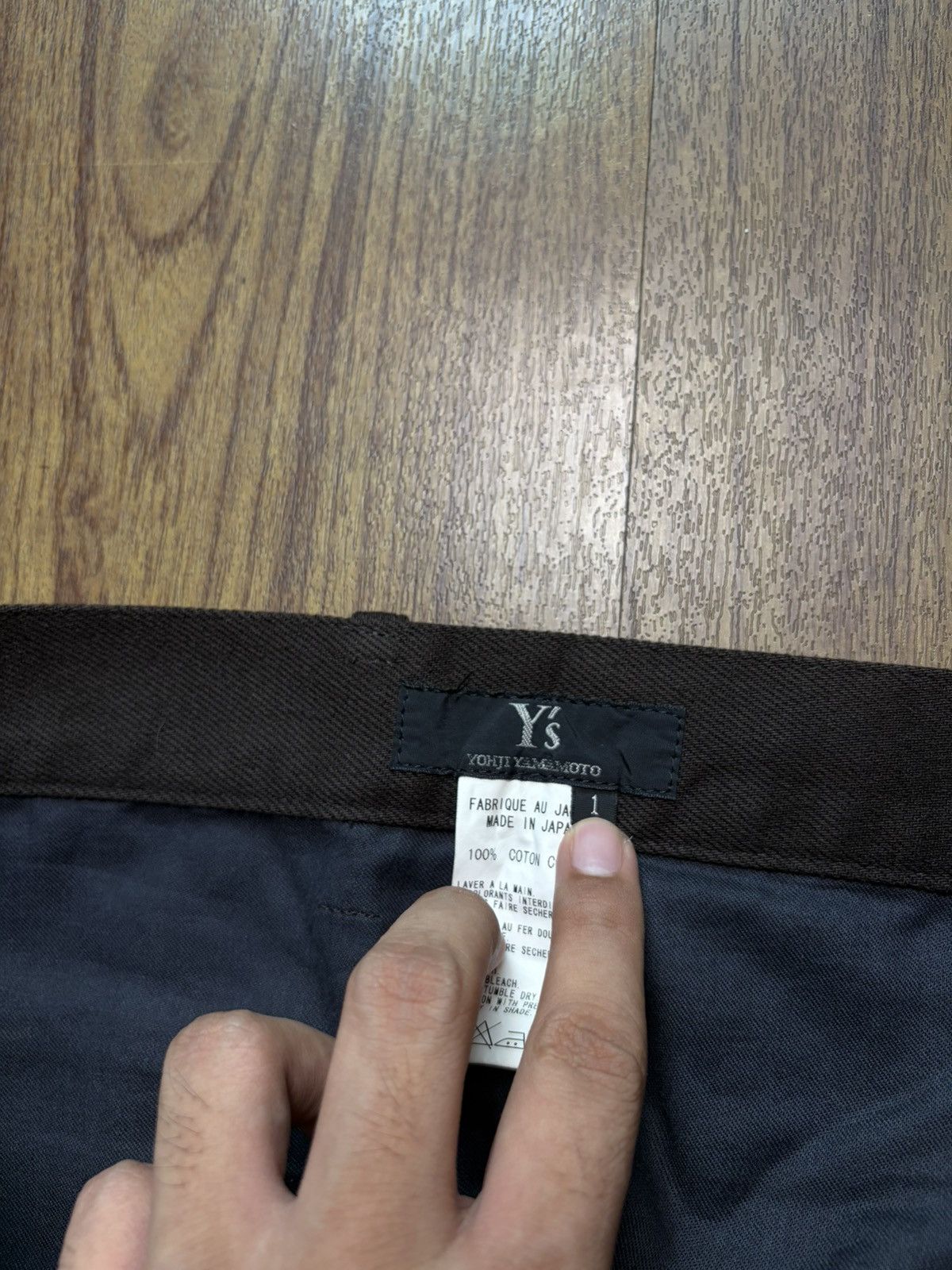 Yohji Yamamoto FREE TAX! 90s Asymmetrical Sideways Wide Leg Denim Pants Size US 31 - 5 Thumbnail