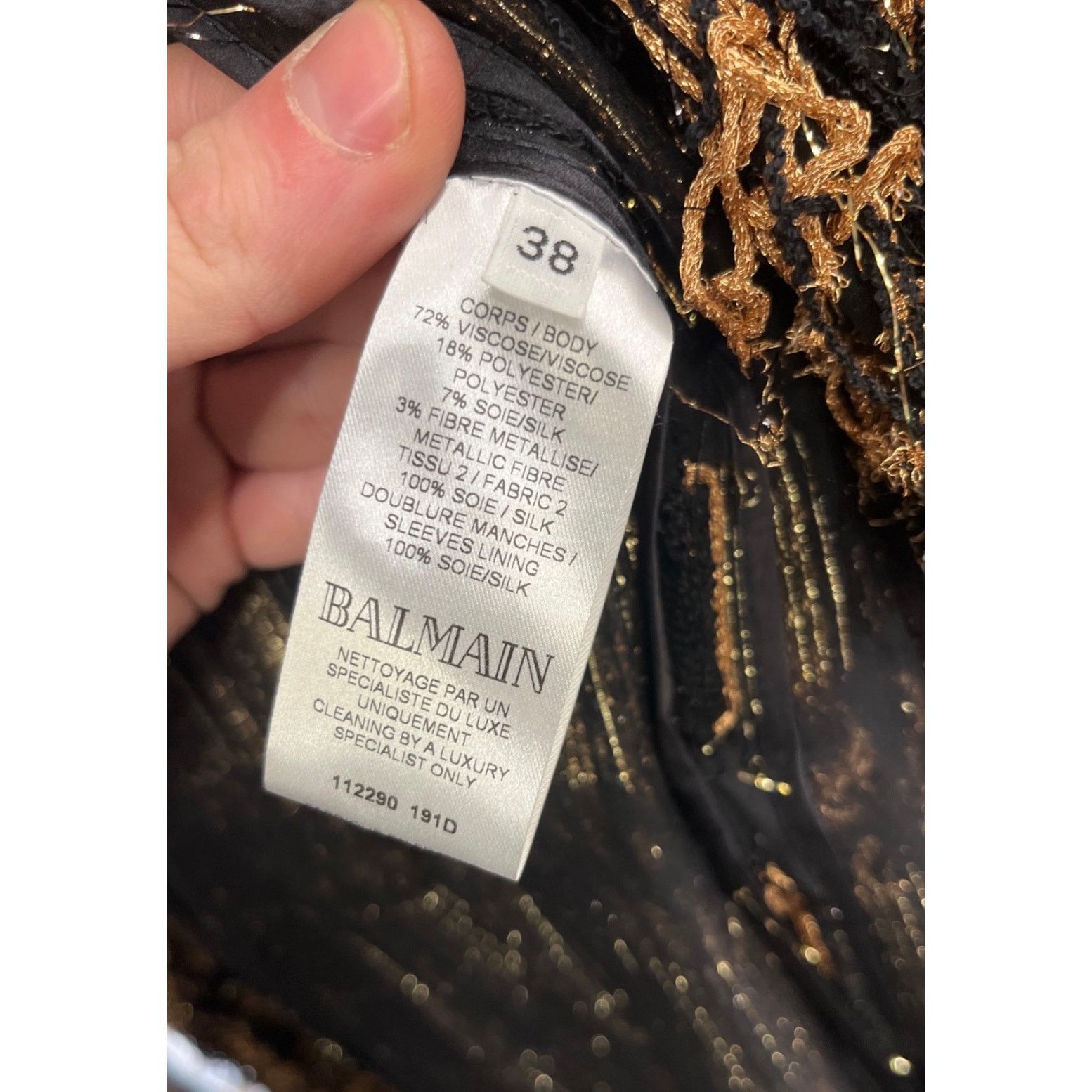 Balmain Balmain Long Black Cardigan with Luxurious Gold Fringe Sz.38 Size S / US 4 / IT 40 - 7 Thumbnail