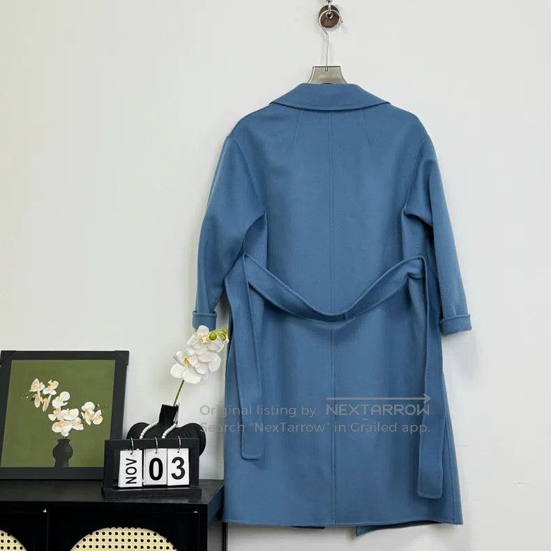 Max Mara Max Mara Blue Wool Coat Size XS / US 0-2 / IT 36-38 - 4 Thumbnail