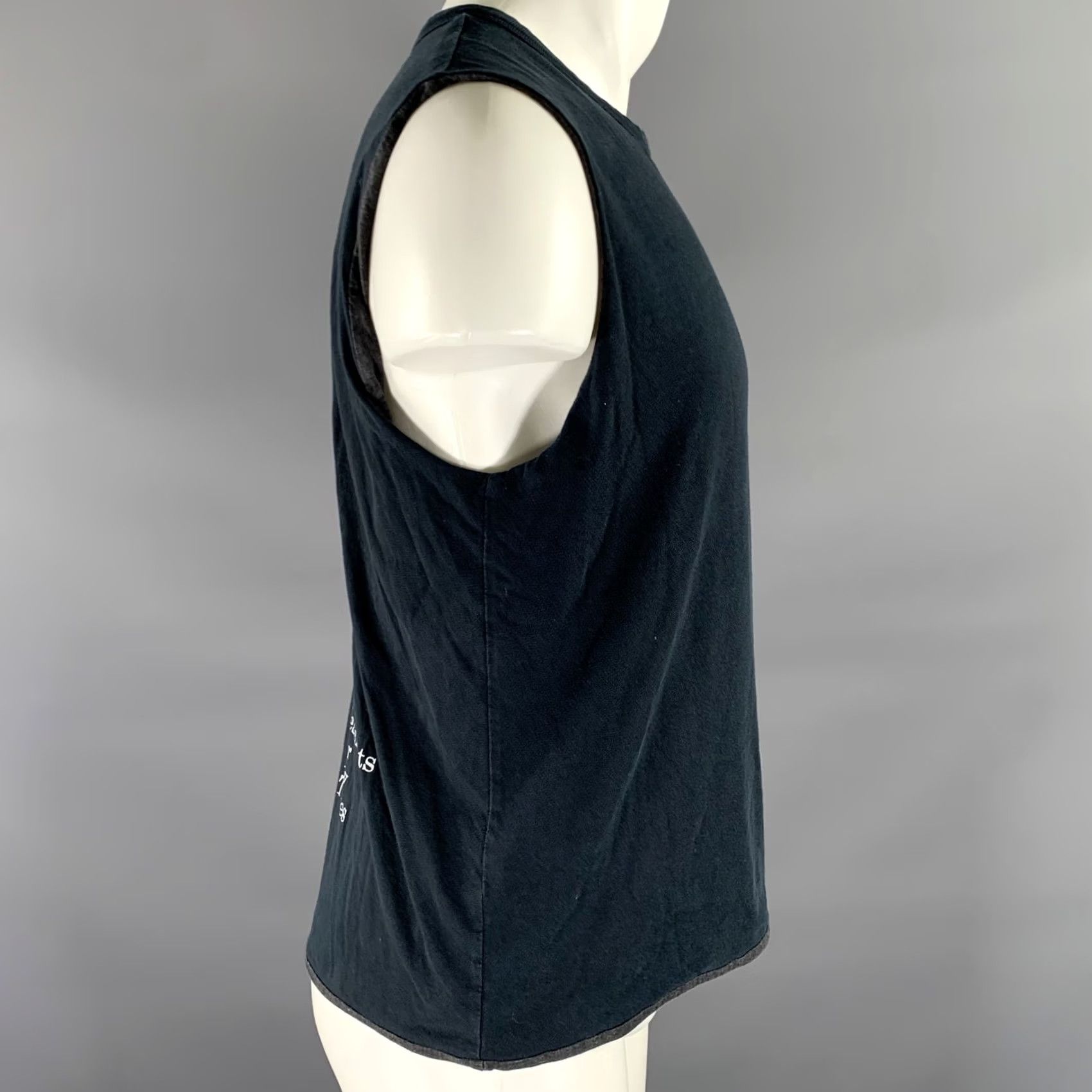 Raf Simons RAF by RAF SIMONS Tank Top Navy White Graphic Cotton Lined Size S Men Size US S / EU 44-46 / 1 - 3 Thumbnail