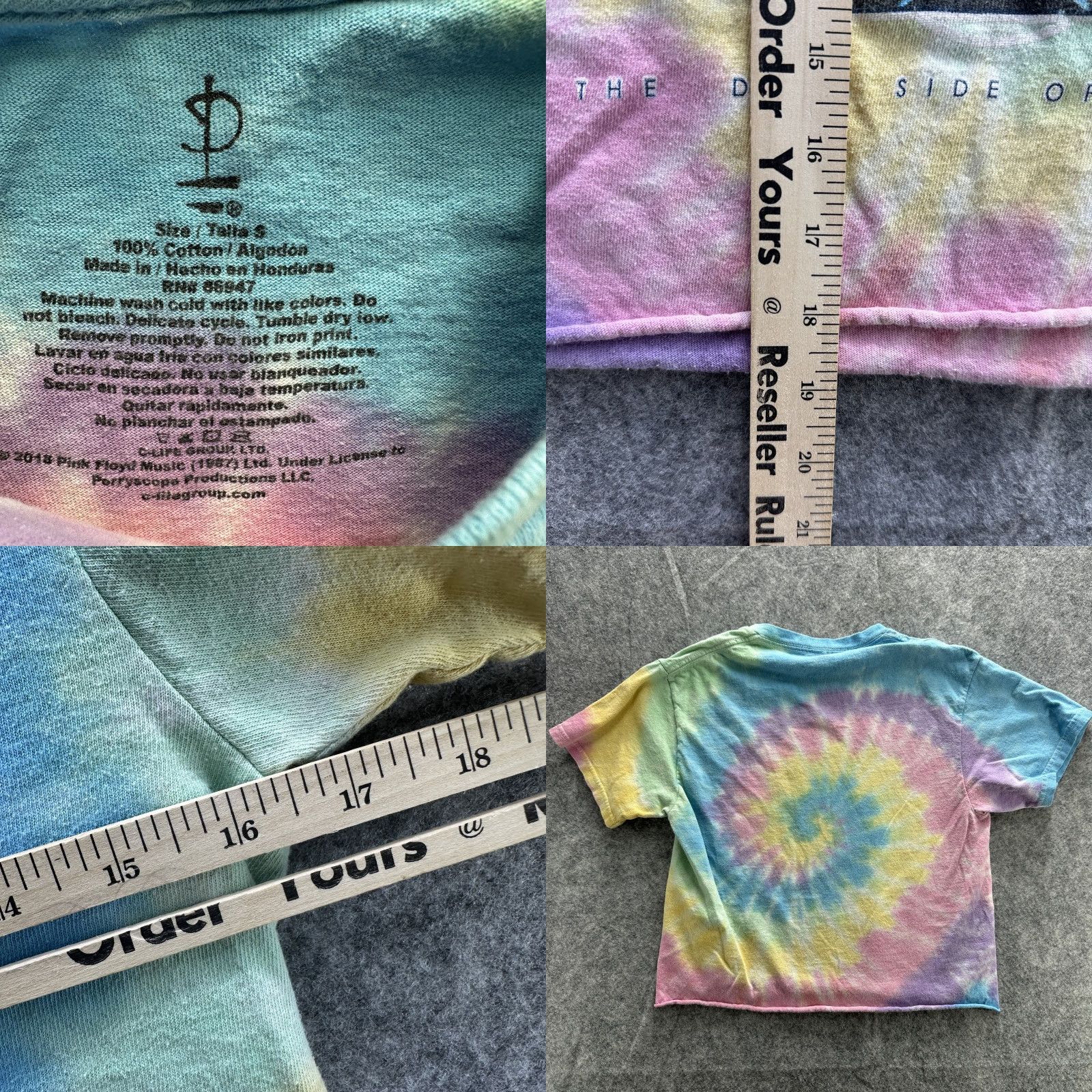 Vintage Pink Floyd Shirt Womens Small Tie Dye Dark Side Of The Moon Band Tee Rainbow Pas Size S / US 4 / IT 40 - 8 Thumbnail