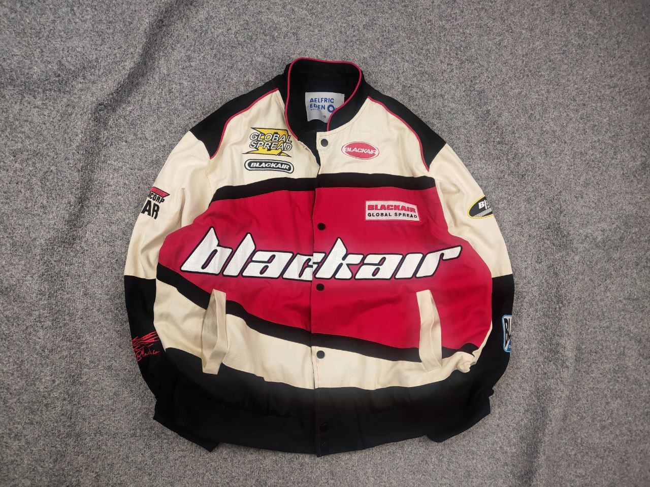 Vintage Aelfric Eden Blackair Vintage Racing Bomber Jacket Logo Y2K Size US M / EU 48-50 / 2 - 1 Thumbnail