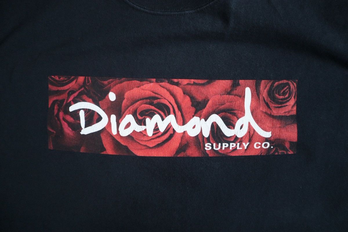 Diamond Supply Co. Diamond Supply Co. Rose Box Logo Tee – Black / Red Floral Size US XL / EU 56 / 4 - 2 Thumbnail