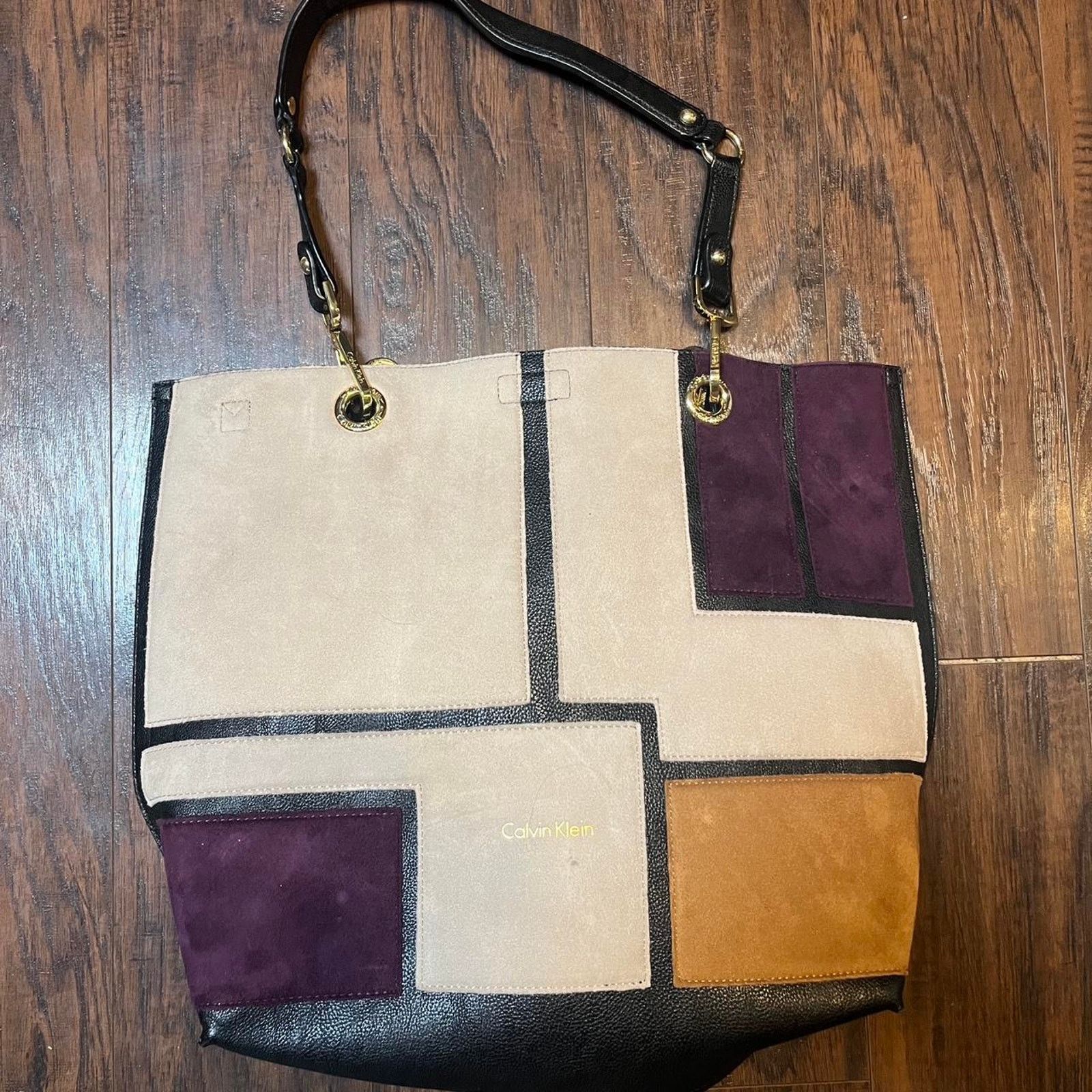 Calvin Klein Suede Leather Calvin Klein Multicolored Purse Size ONE SIZE - 1 Thumbnail