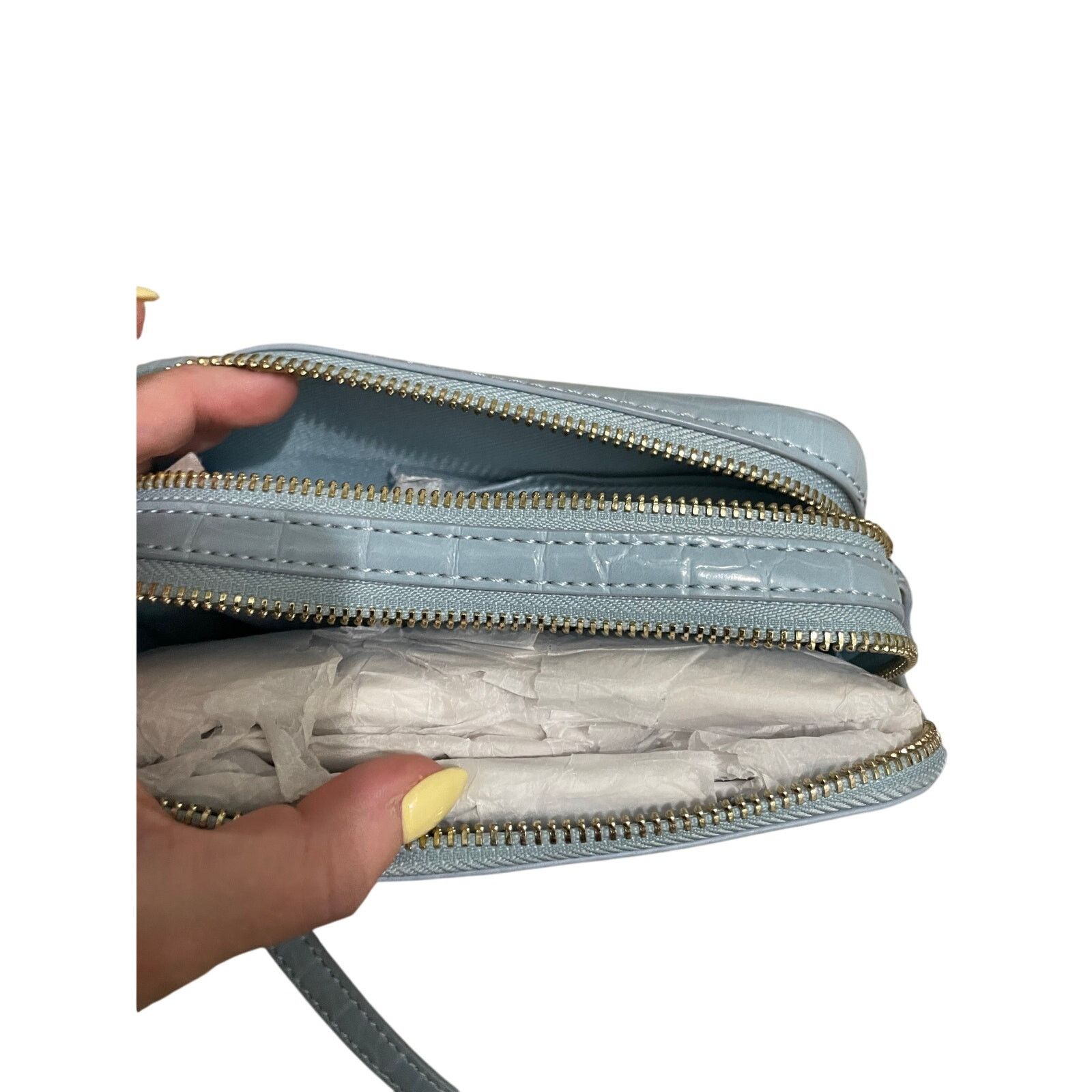 Ted Baker NWT Ted Baker STINA Double Zip Mini Camera Bag Baby Blue Size ONE SIZE - 5 Thumbnail